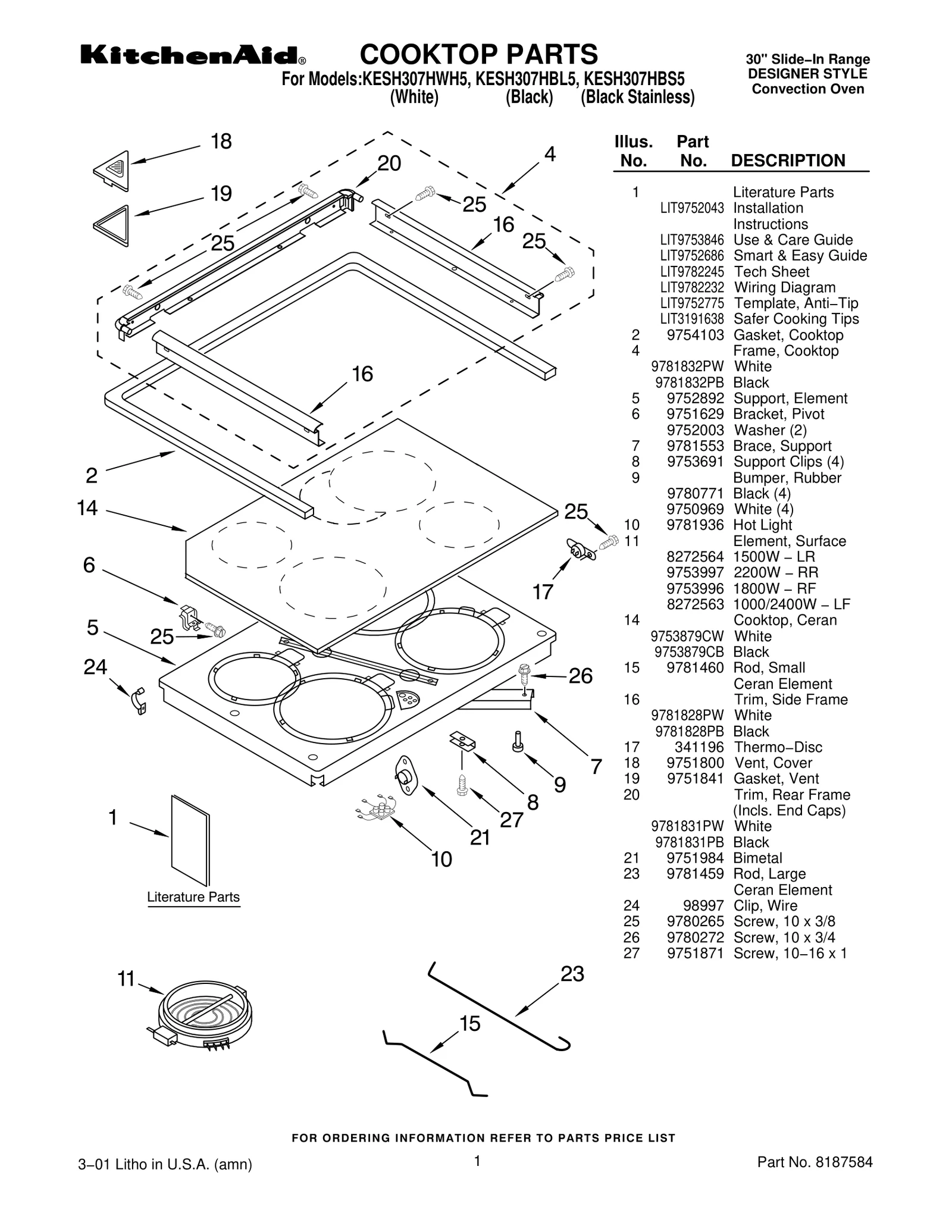 COOKTOP PARTS