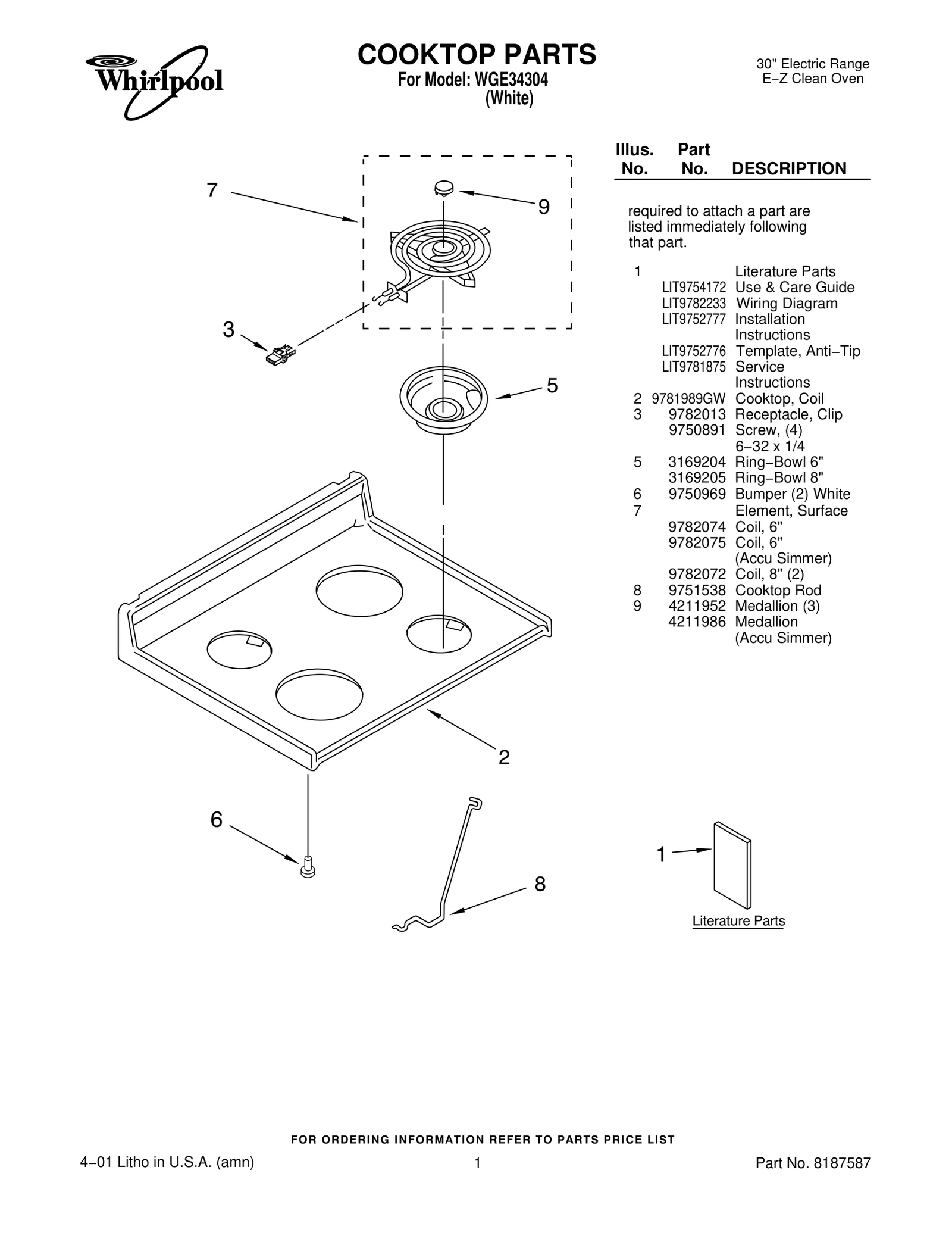 COOKTOP PARTS