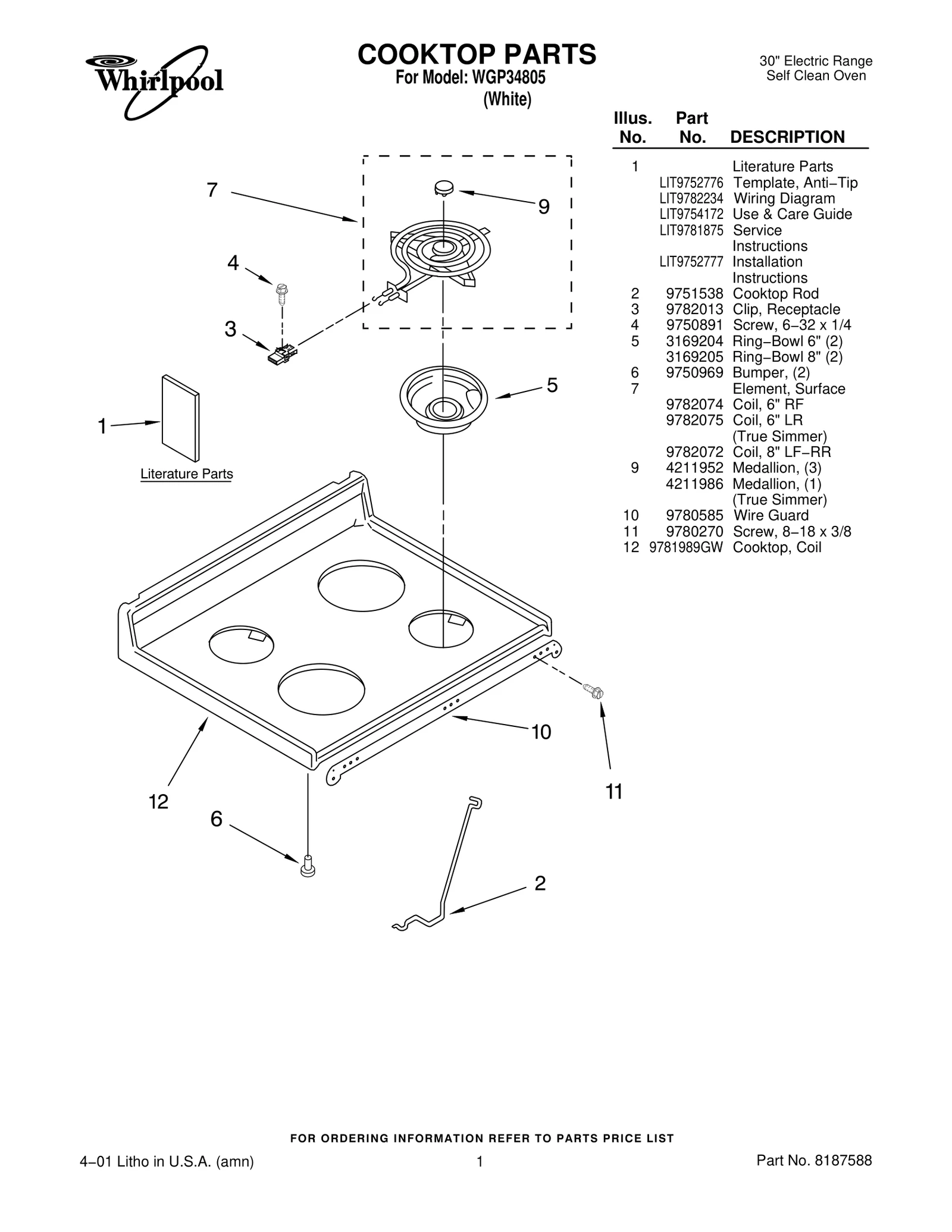 COOKTOP PARTS