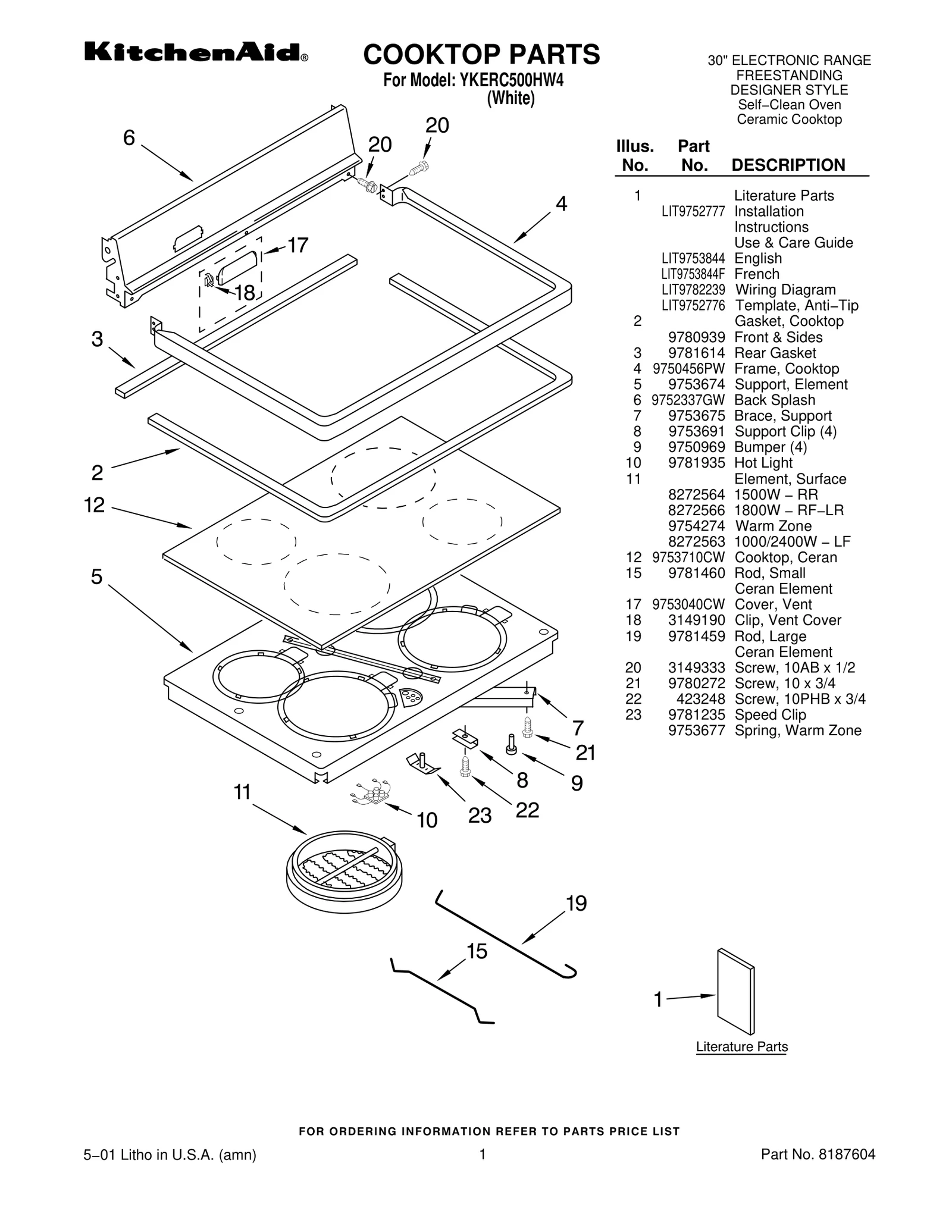 COOKTOP PARTS