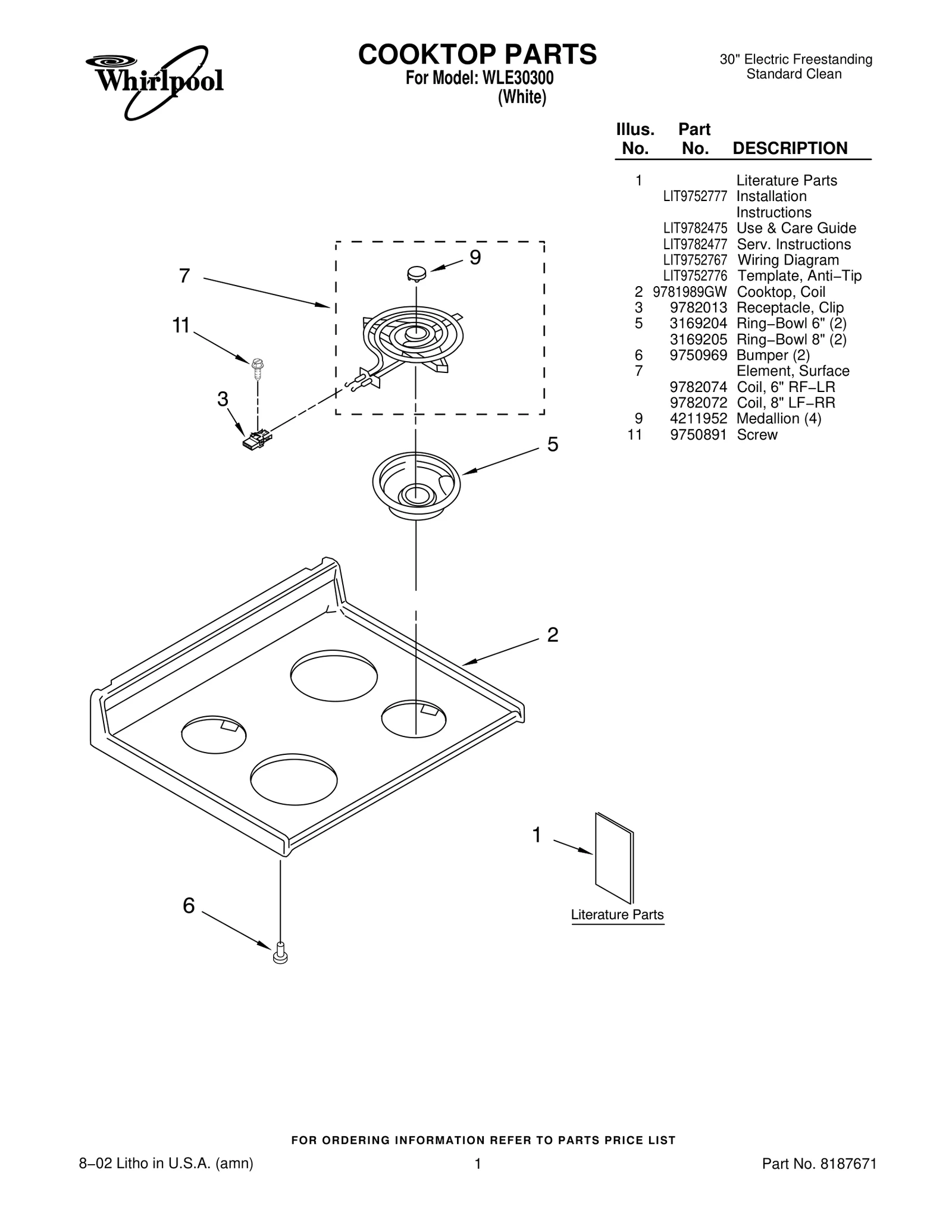 COOKTOP PARTS