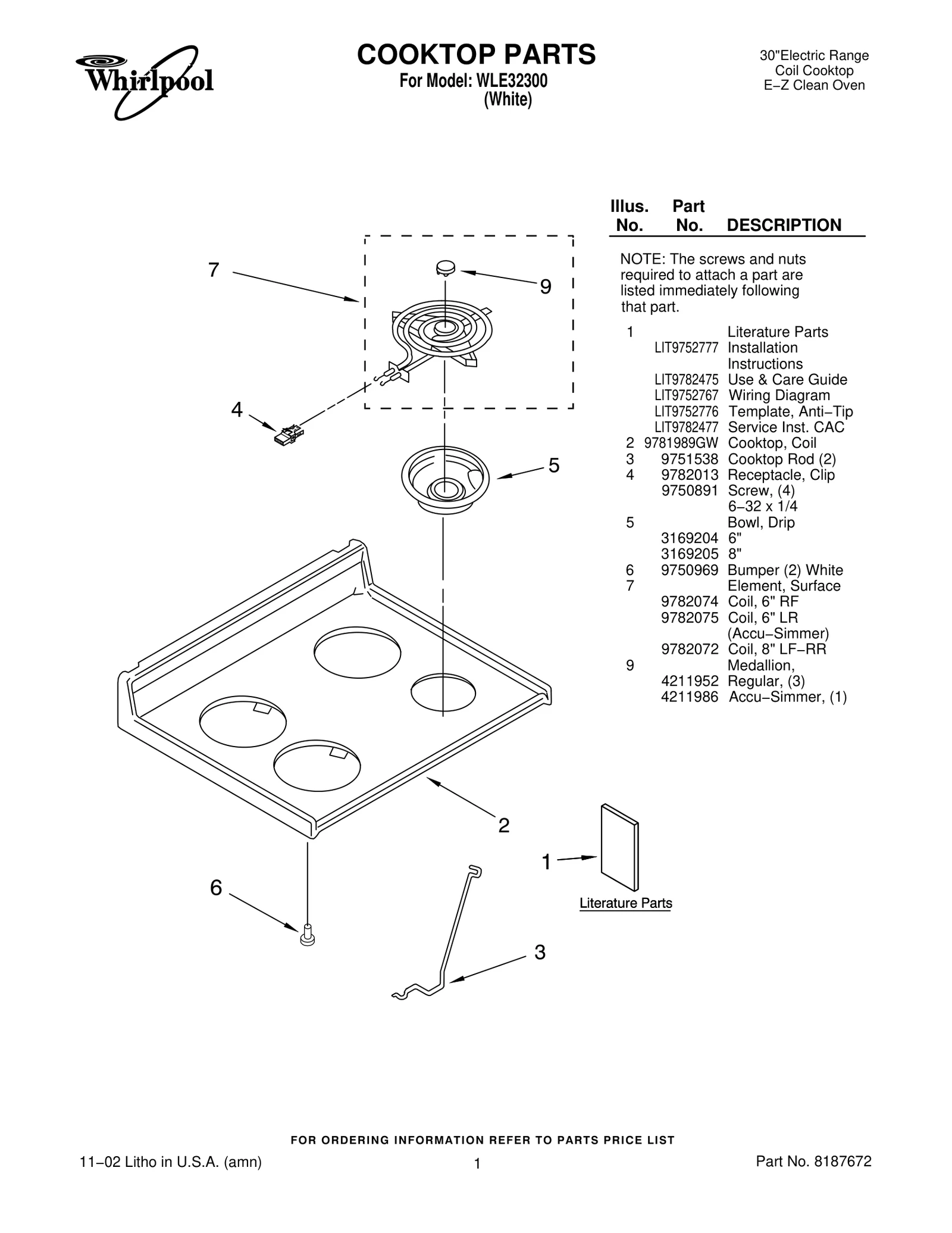 COOKTOP PARTS
