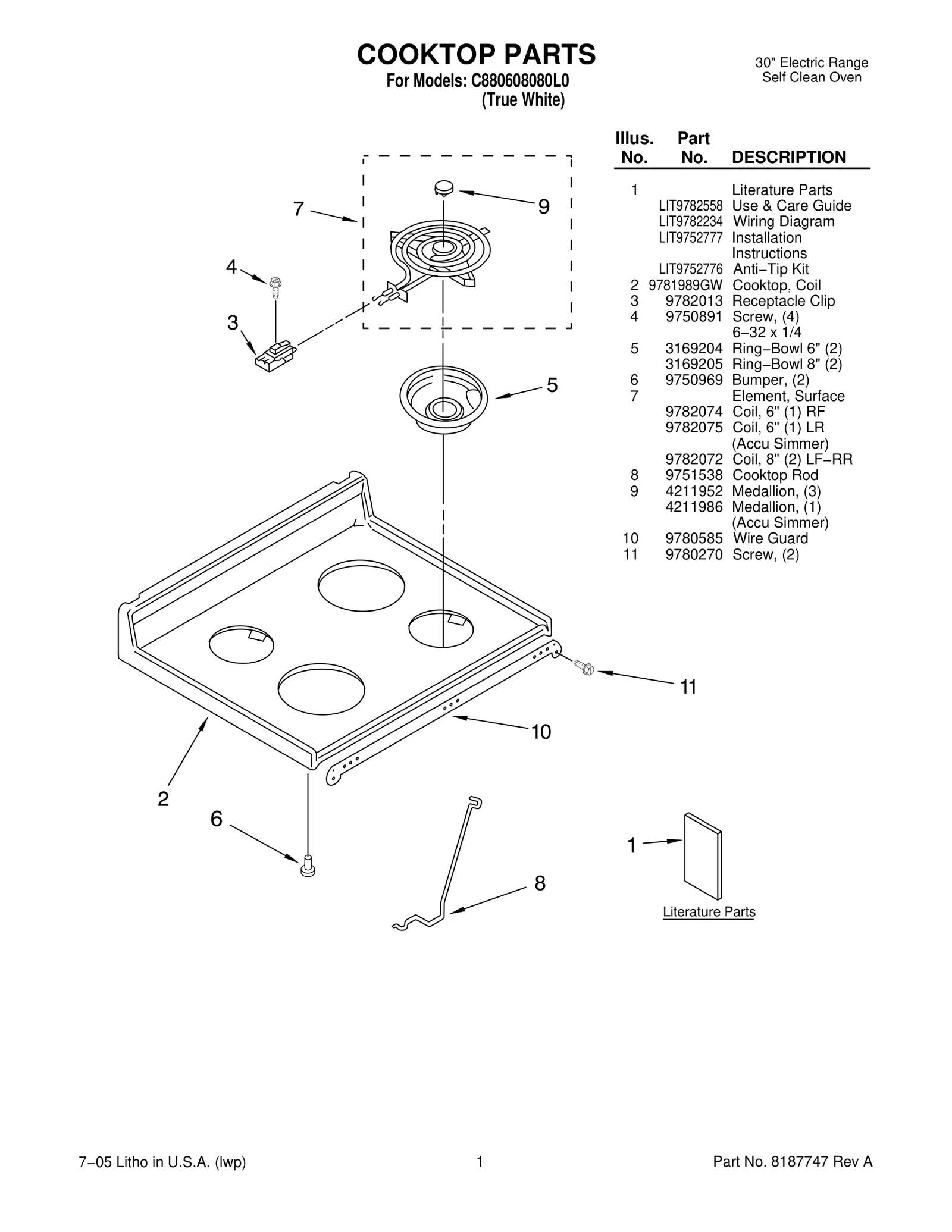 COOKTOP PARTS