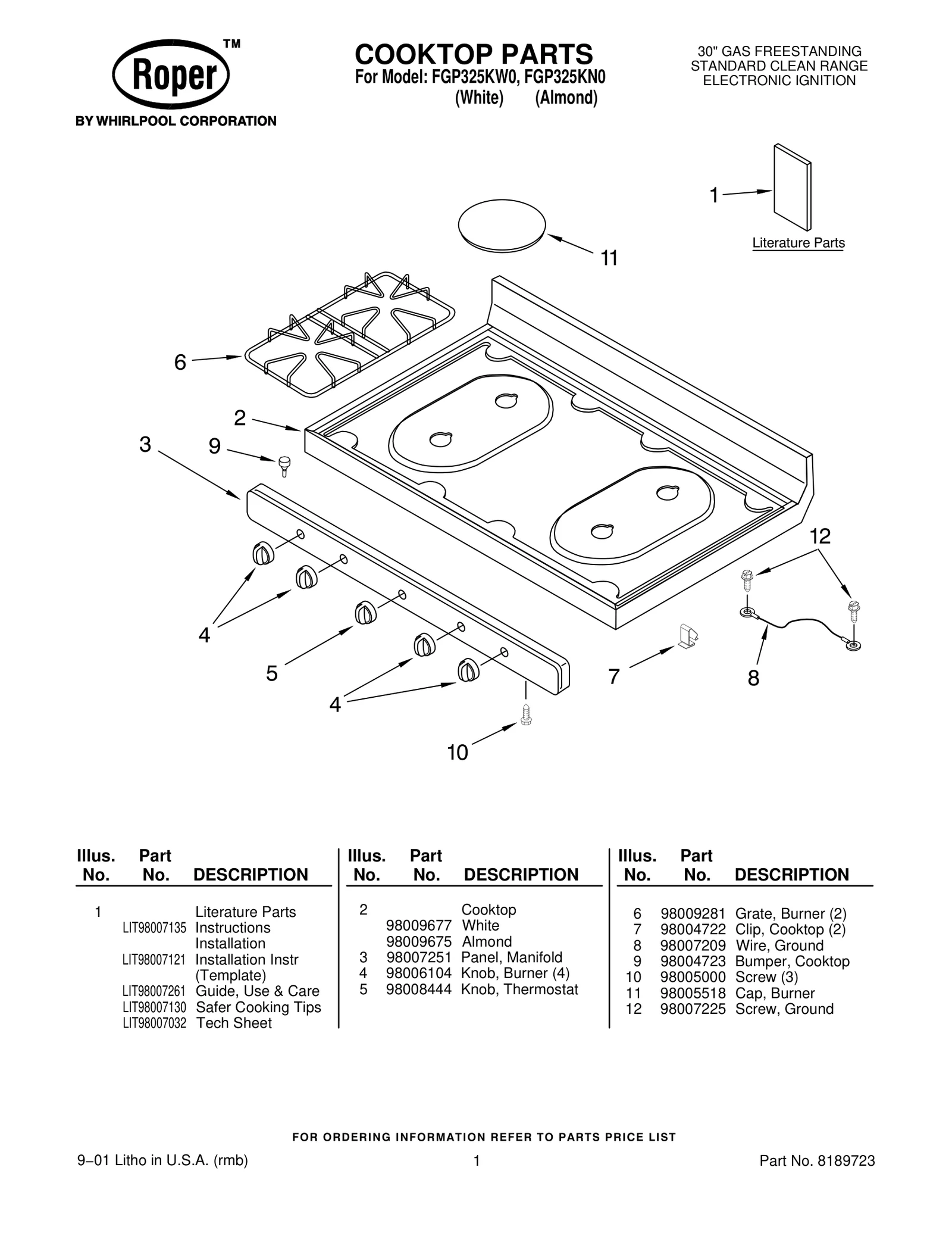 COOKTOP PARTS