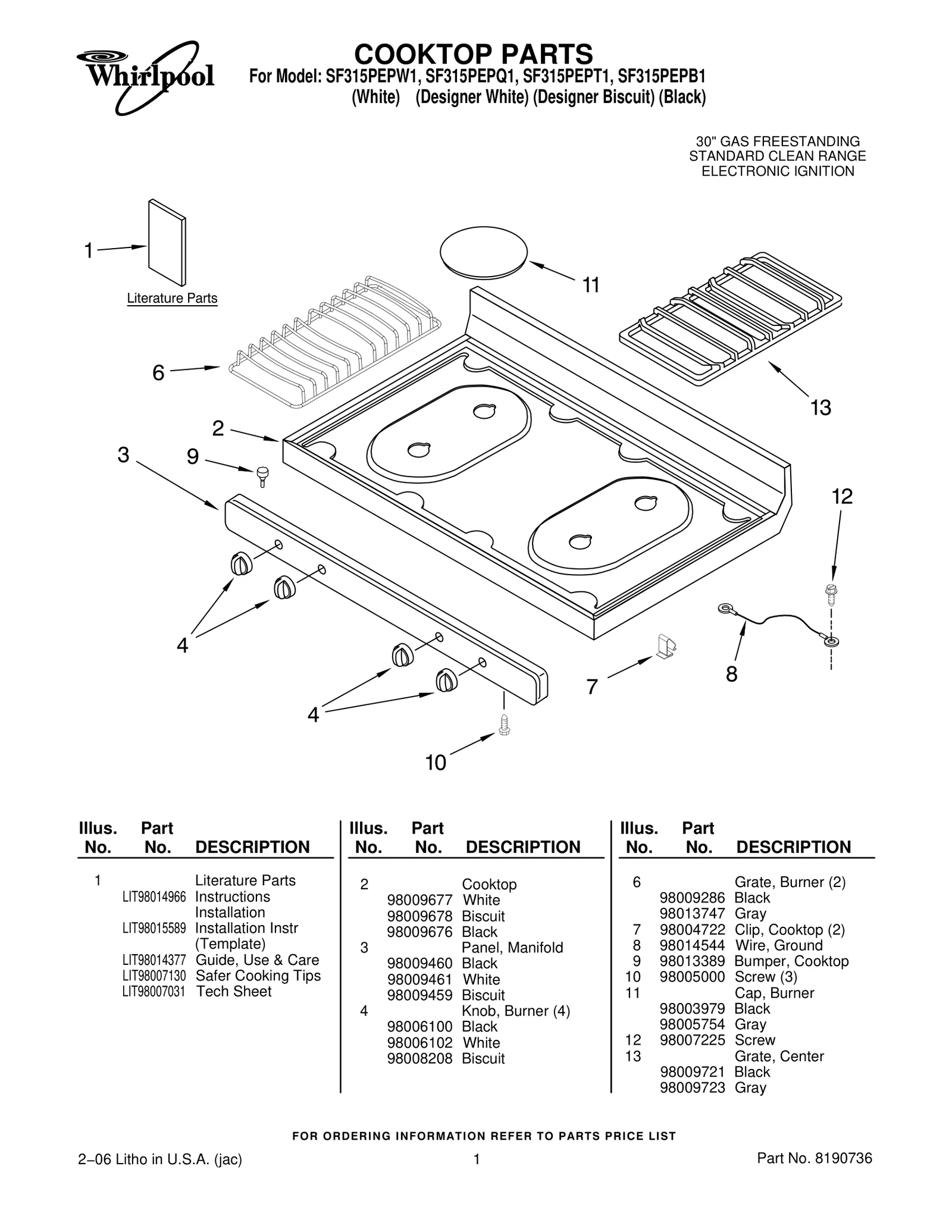 COOKTOP PARTS