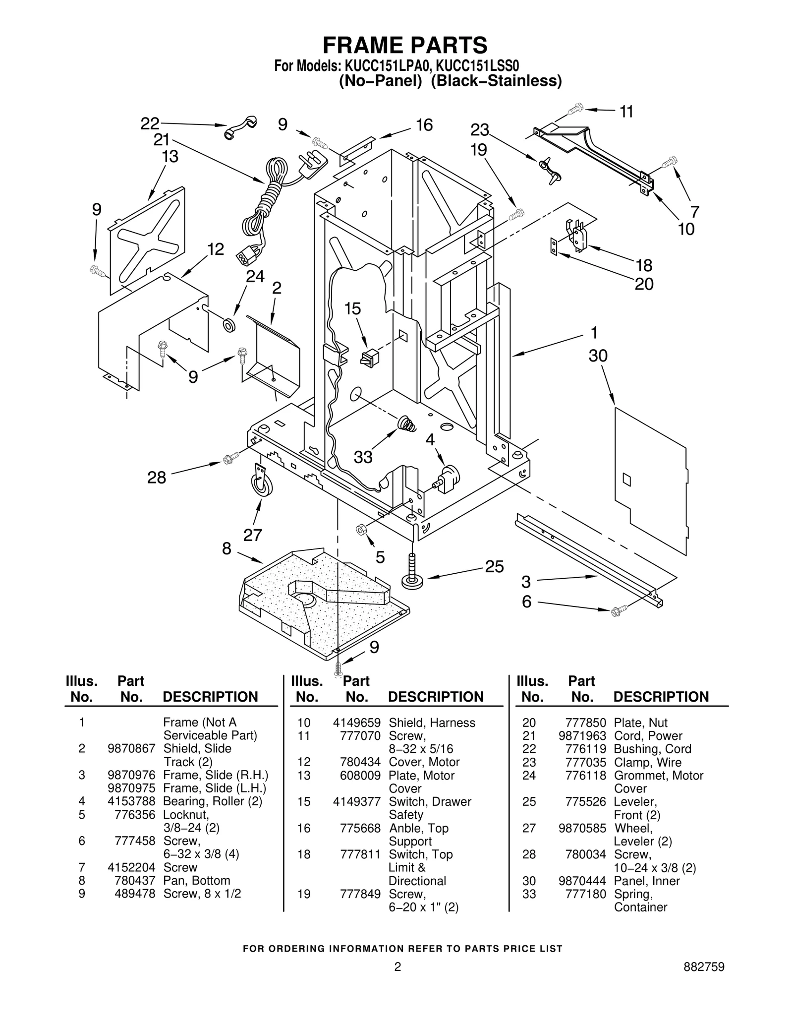 FRAME PARTS