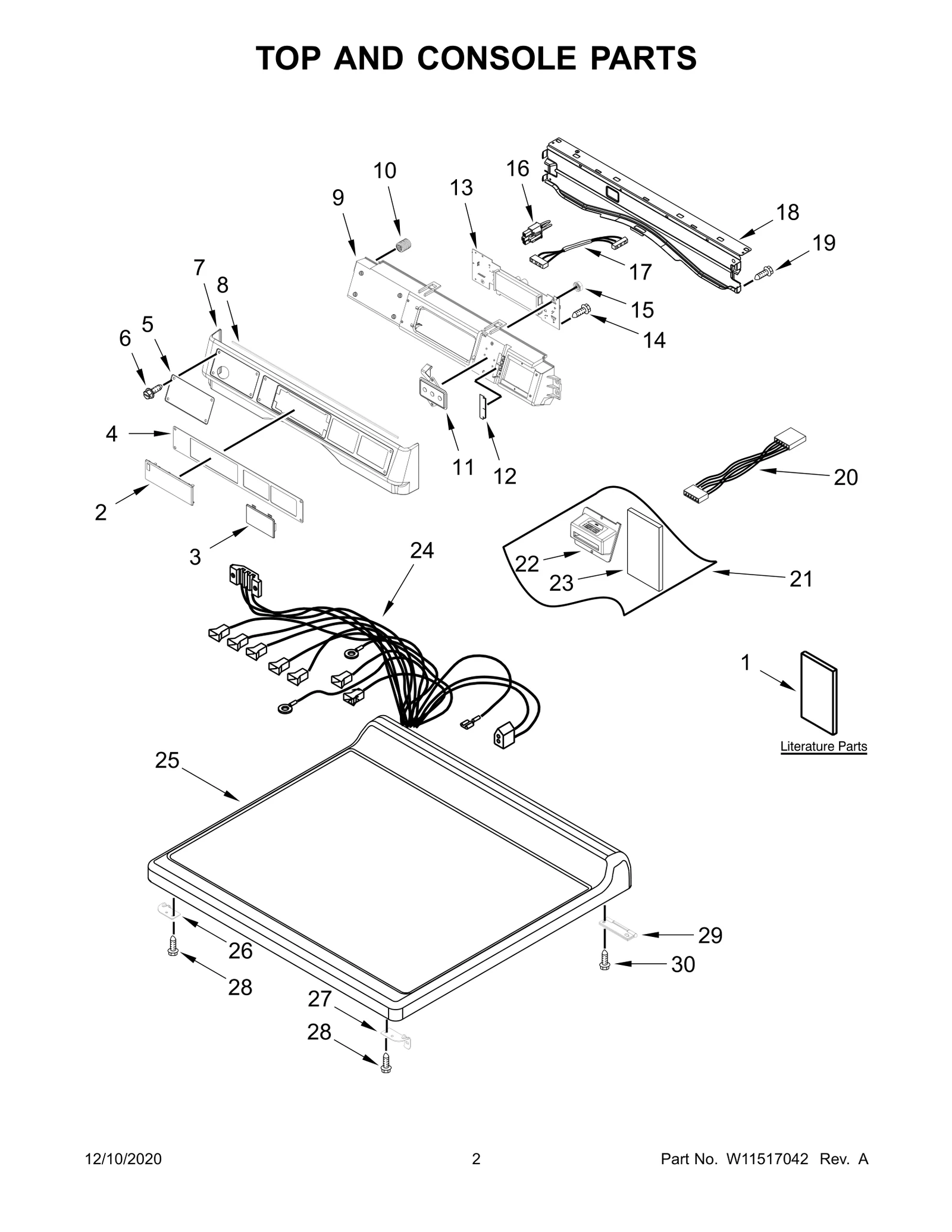 TOP AND CONSOLE PARTS