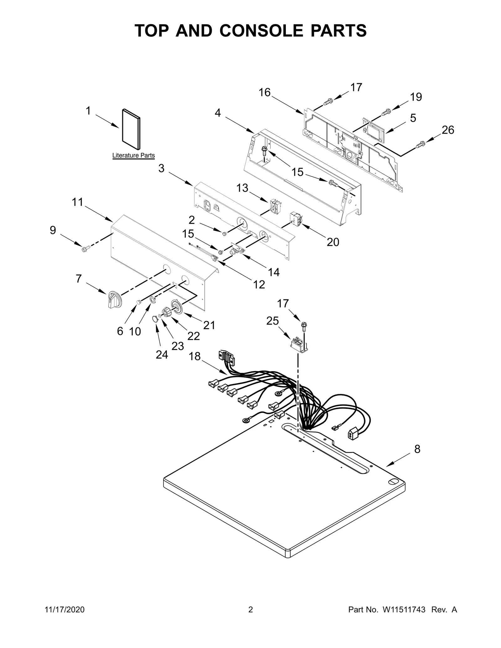 TOP AND CONSOLE PARTS