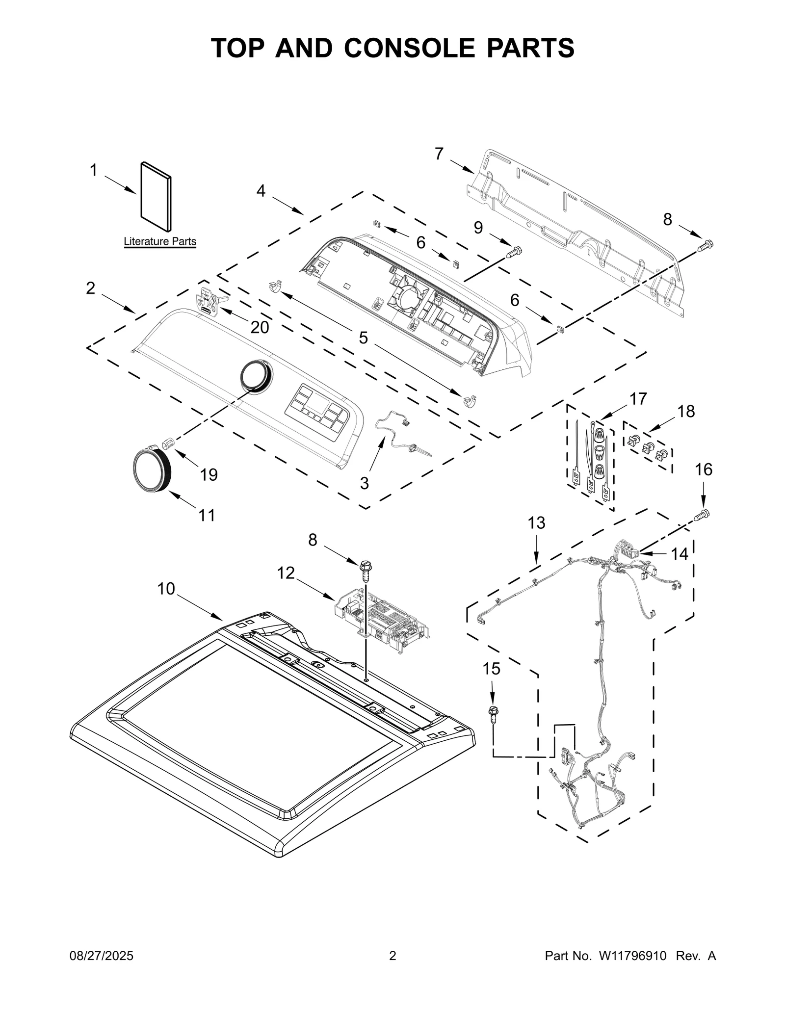 TOP AND CONSOLE PARTS