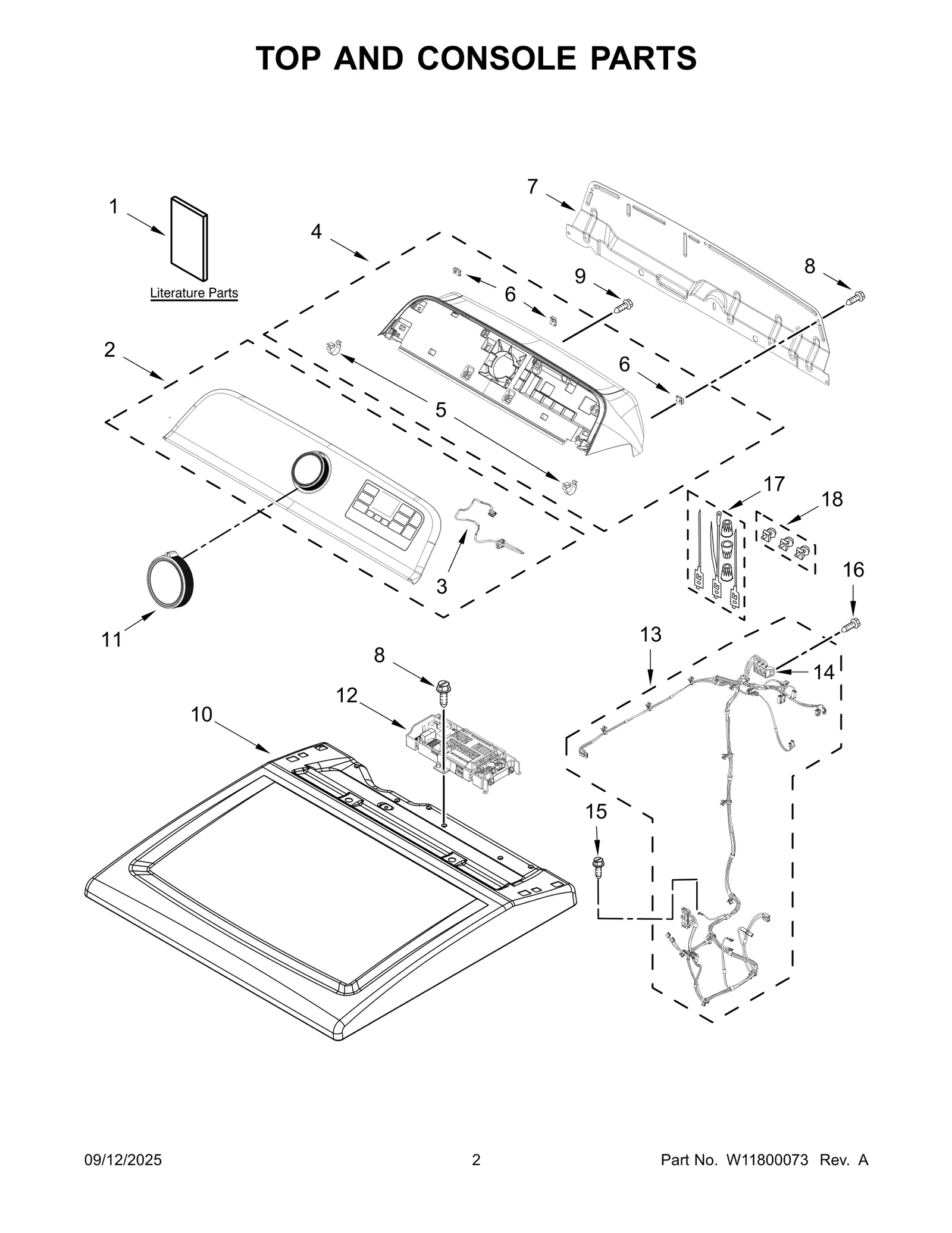 TOP AND CONSOLE PARTS