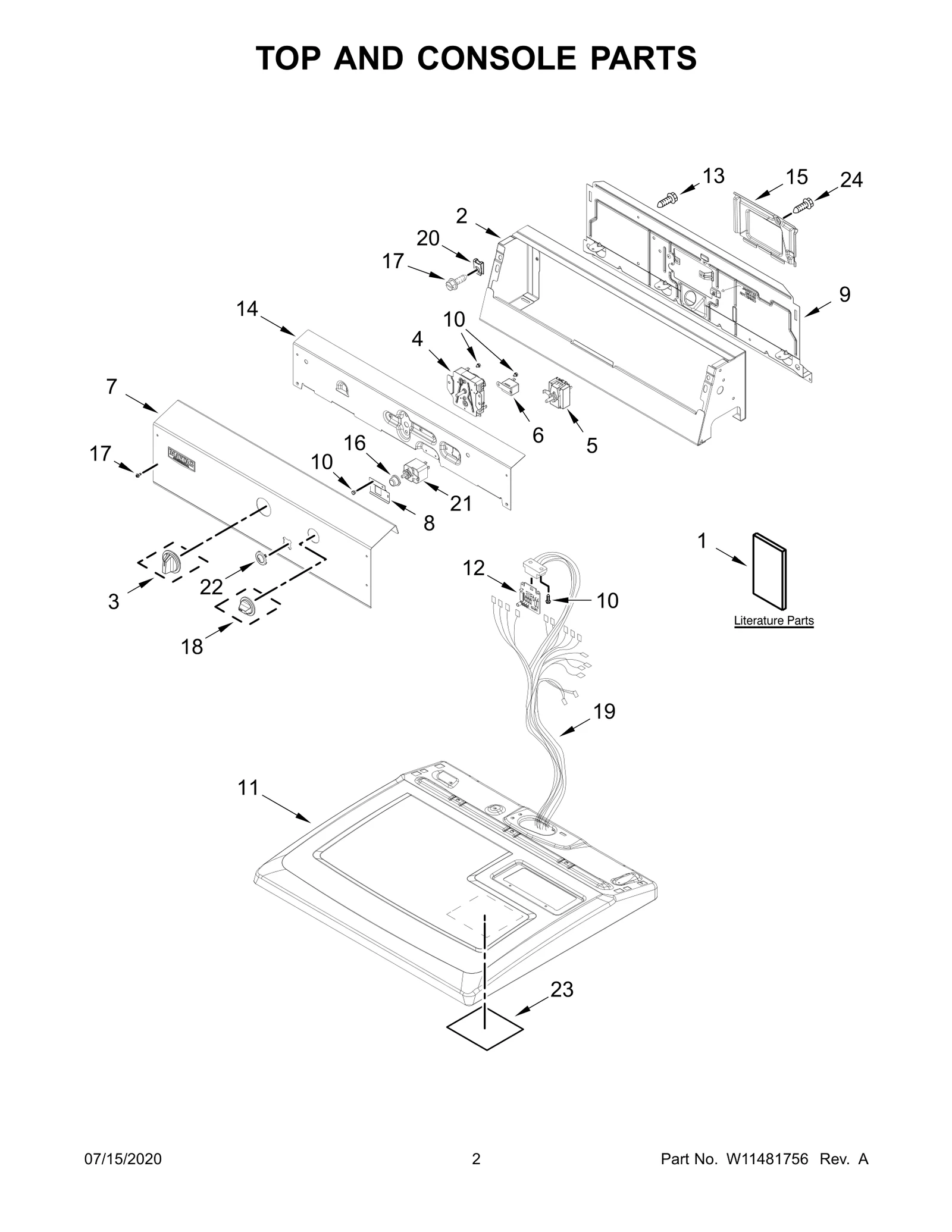 TOP AND CONSOLE PARTS