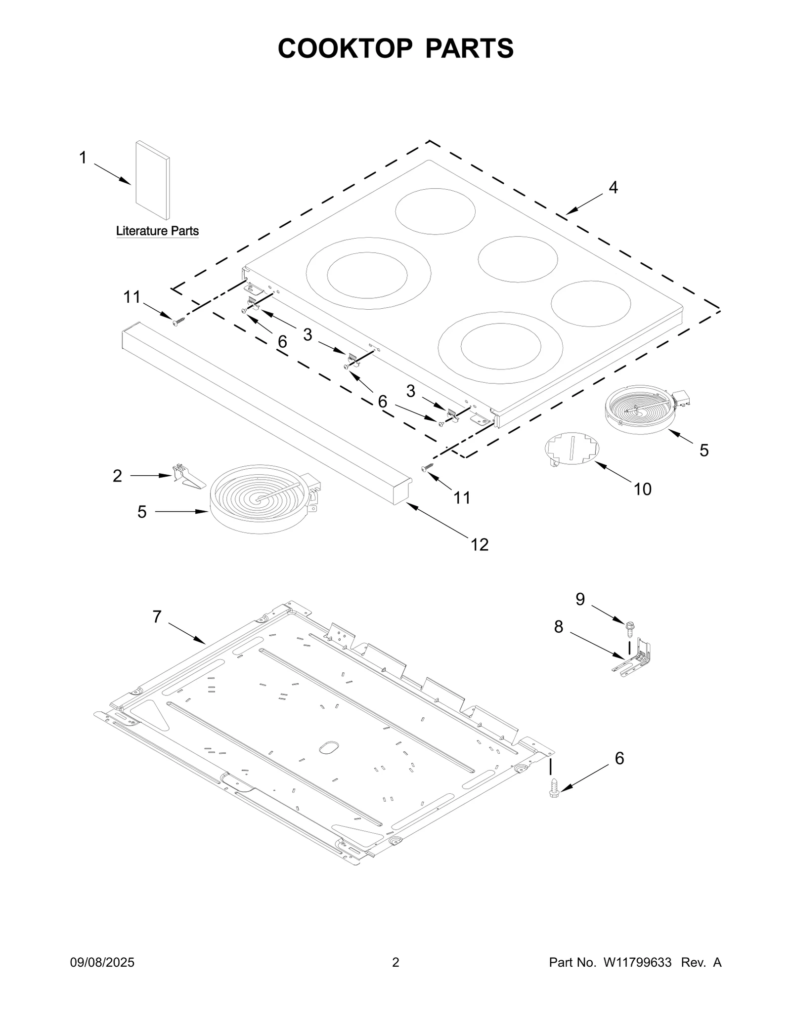 COOKTOP PARTS