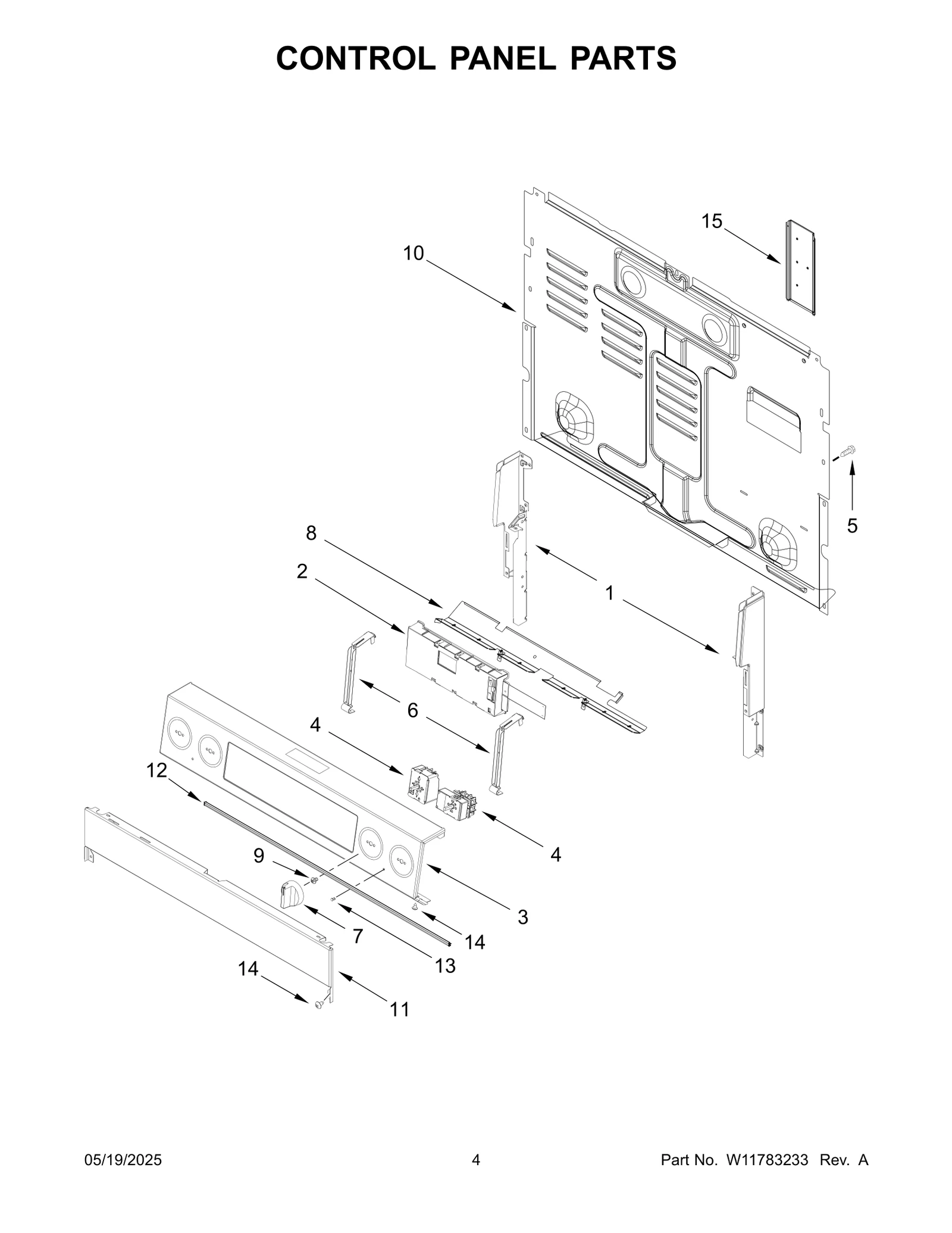 CONTROL PANEL PARTS