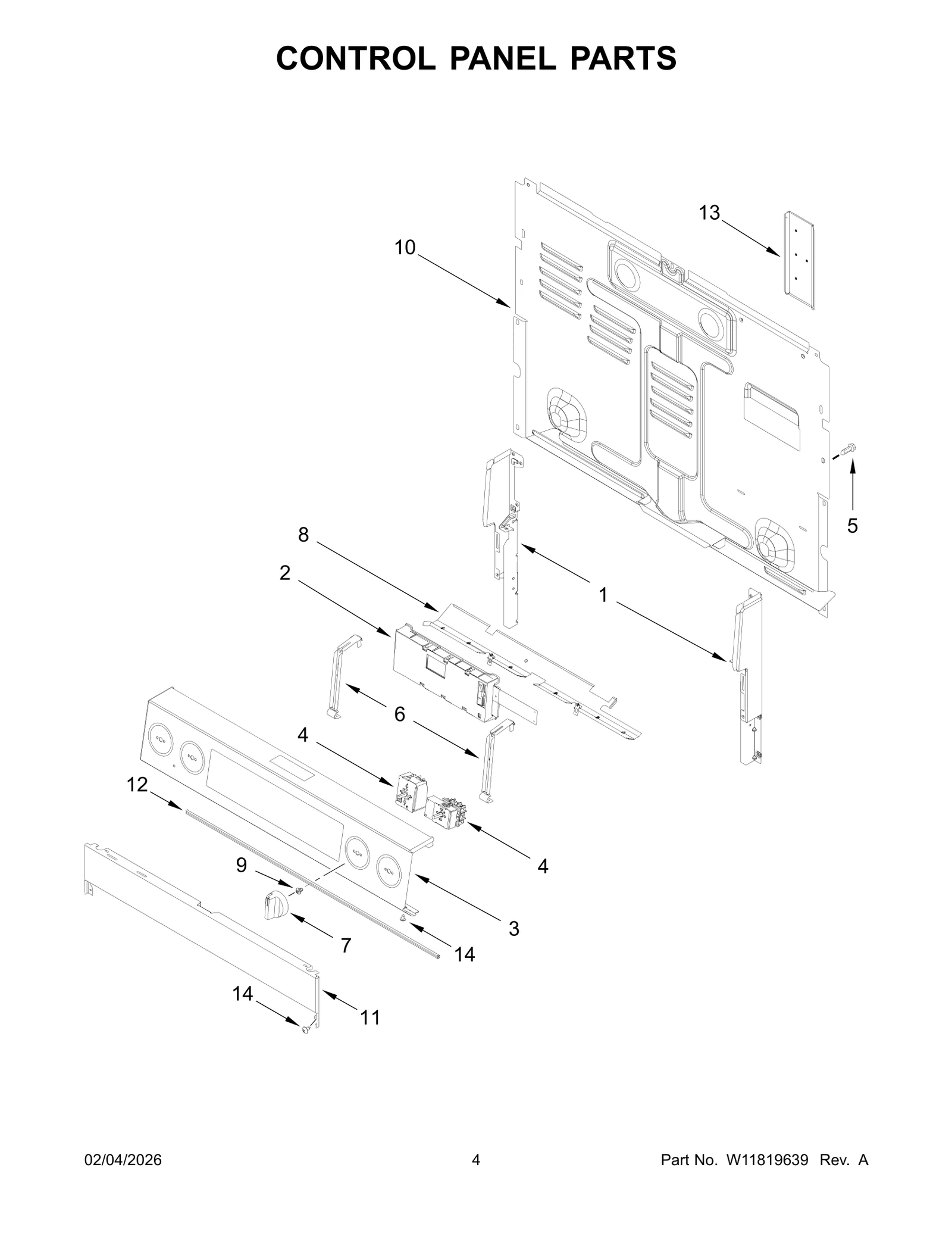 CONTROL PANEL PARTS