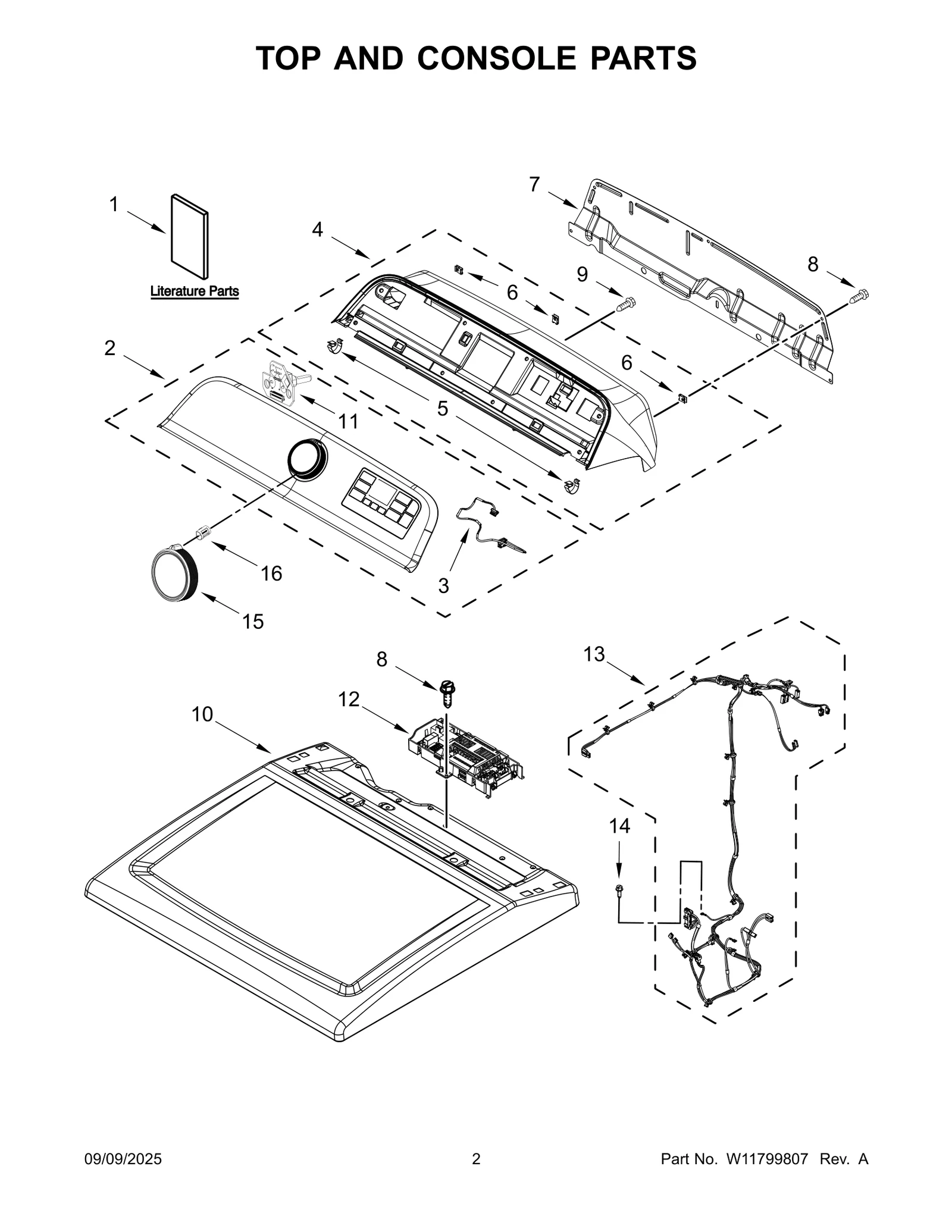 TOP AND CONSOLE PARTS