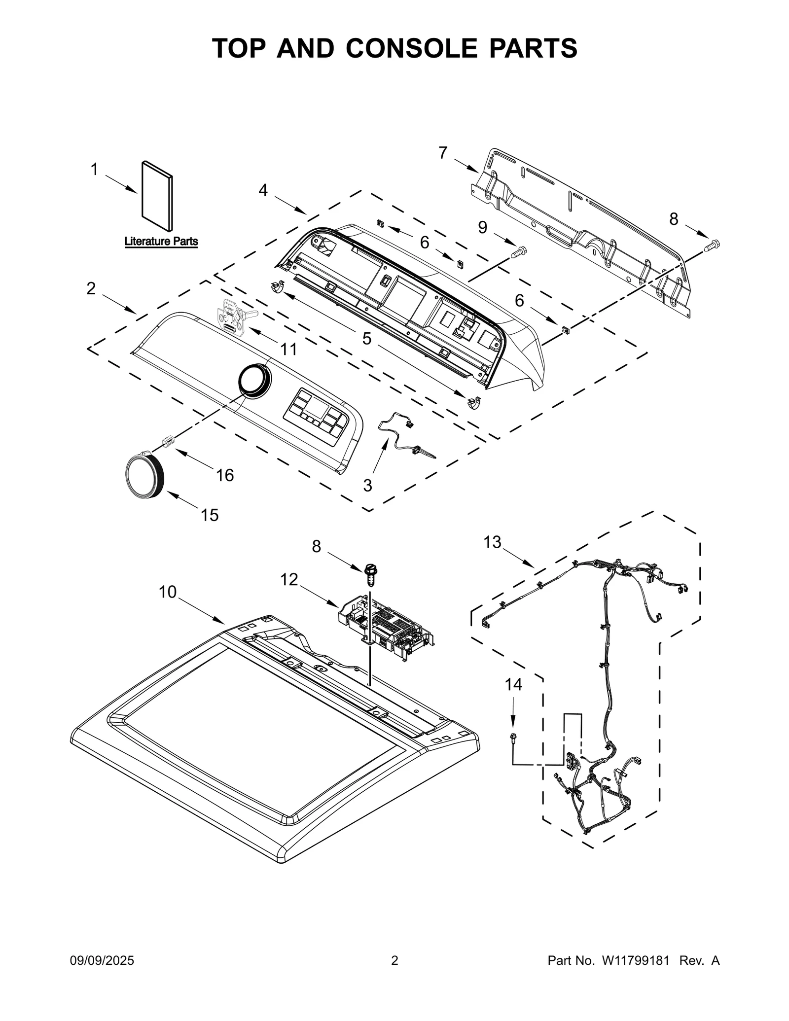 TOP AND CONSOLE PARTS