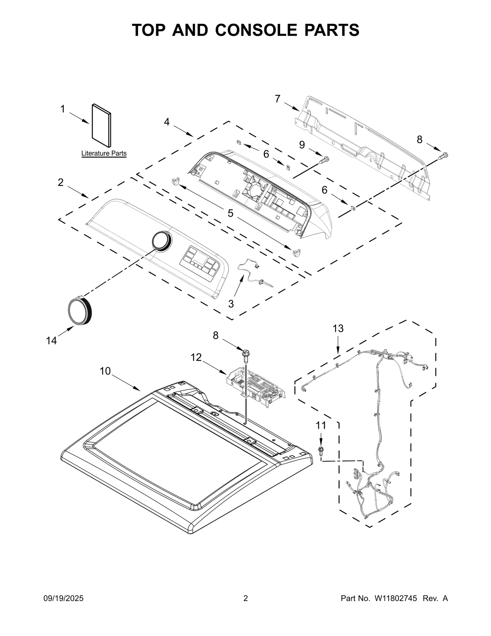 TOP AND CONSOLE PARTS