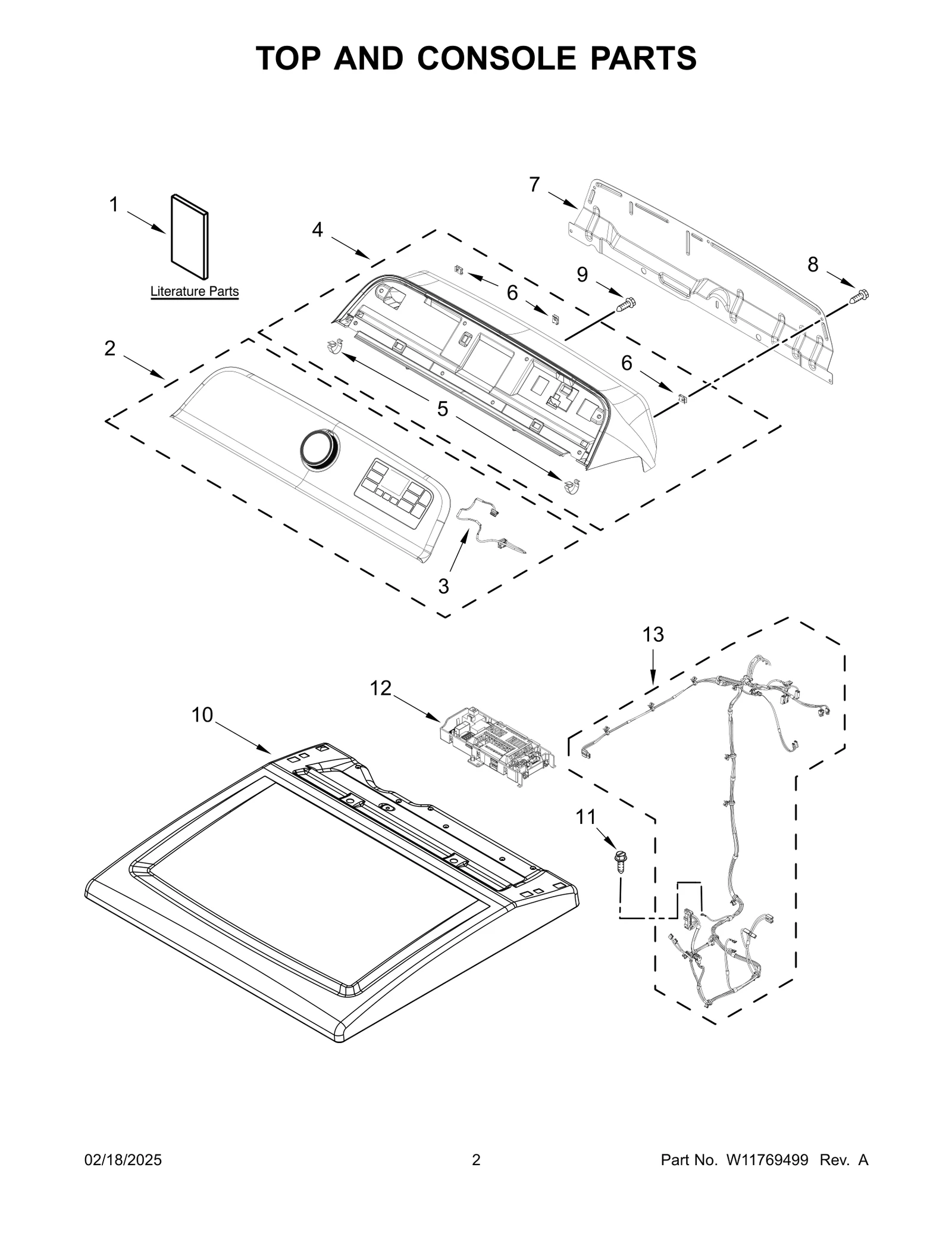 TOP AND CONSOLE PARTS