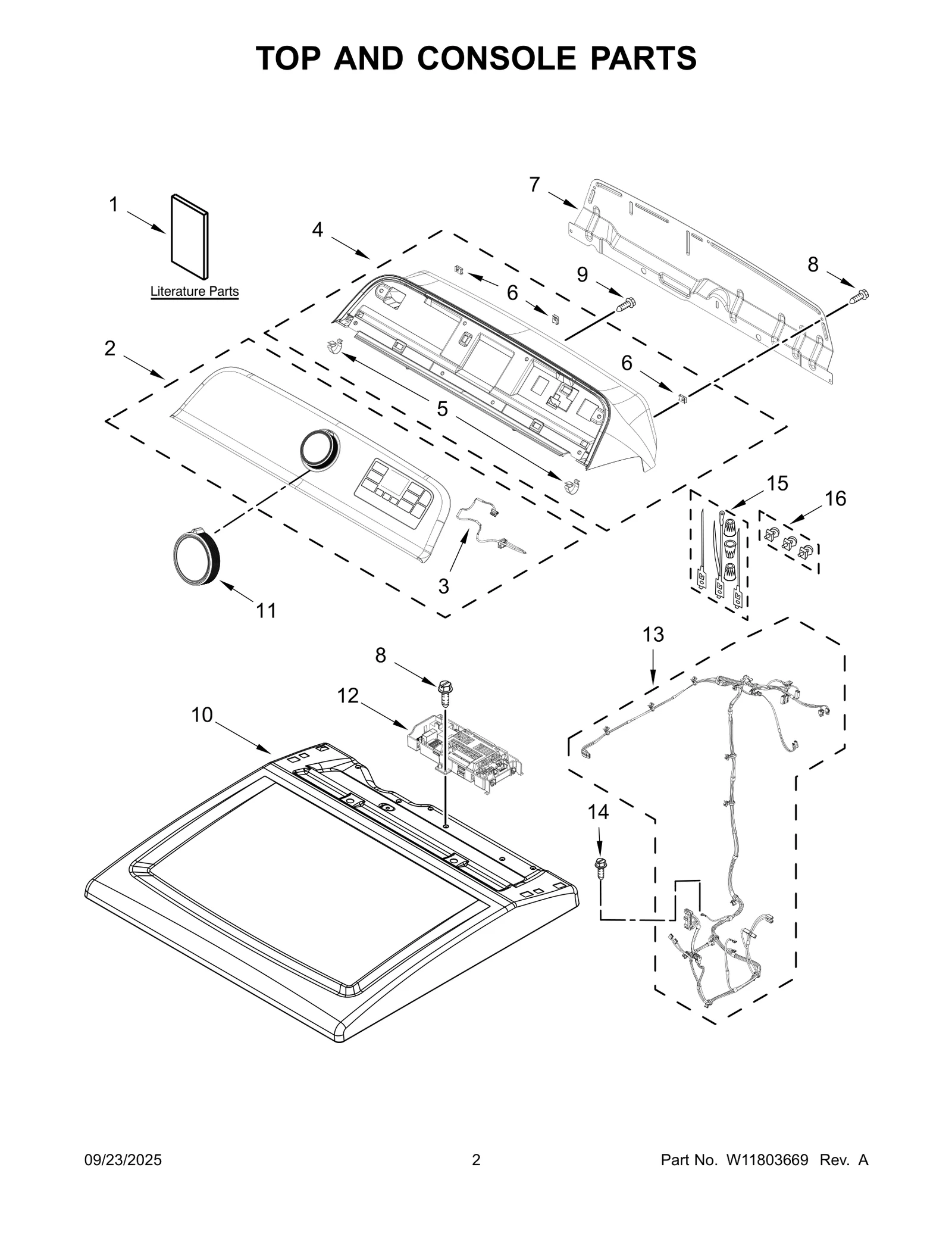 TOP AND CONSOLE PARTS