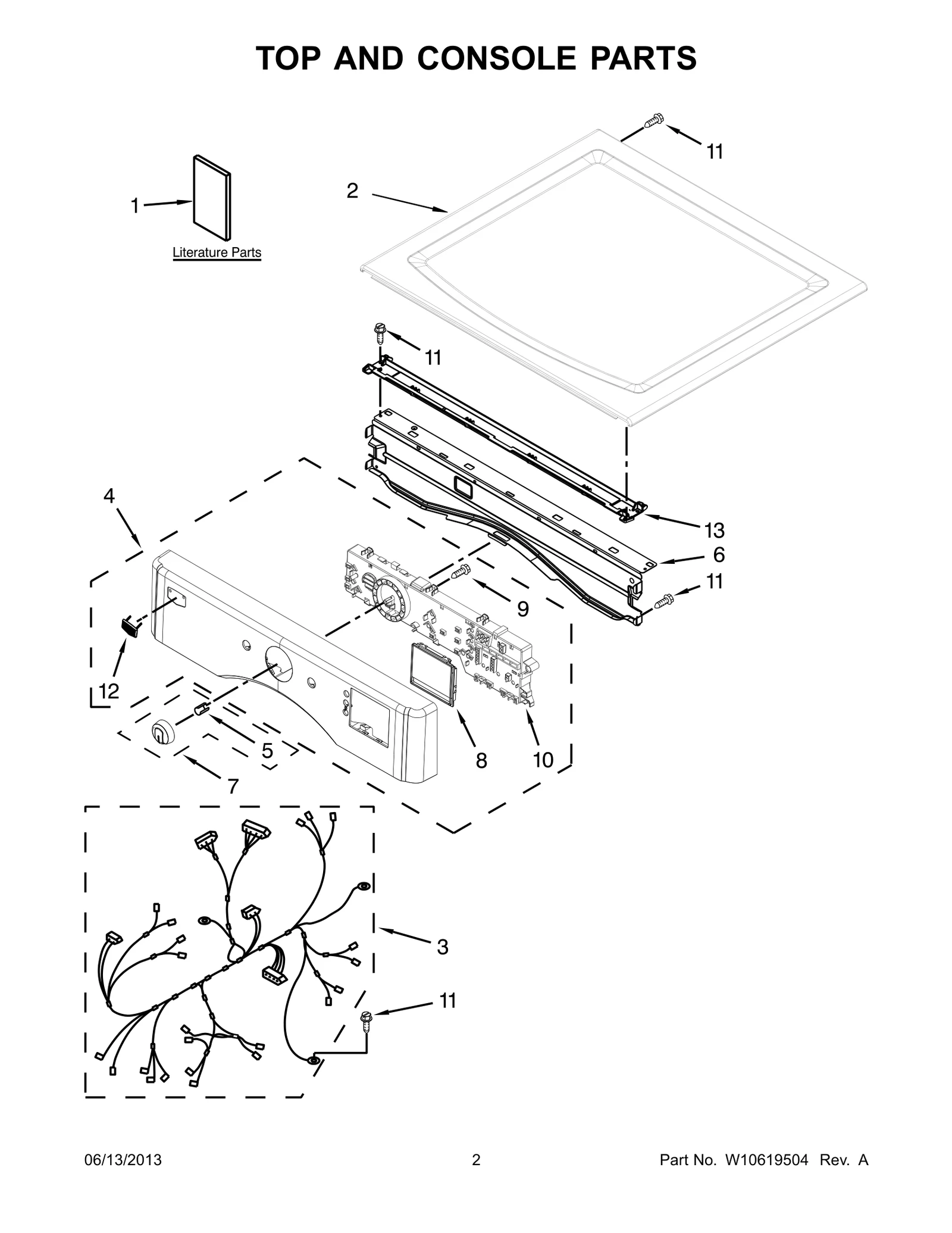 TOP AND CONSOLE PARTS