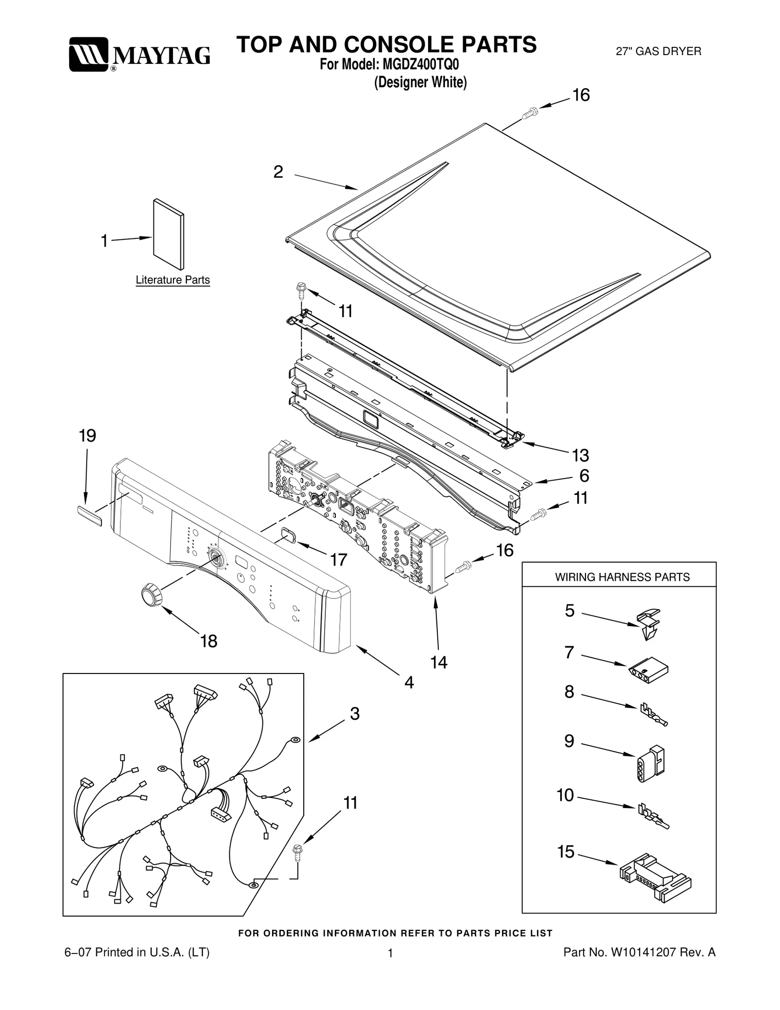 TOP AND CONSOLE PARTS