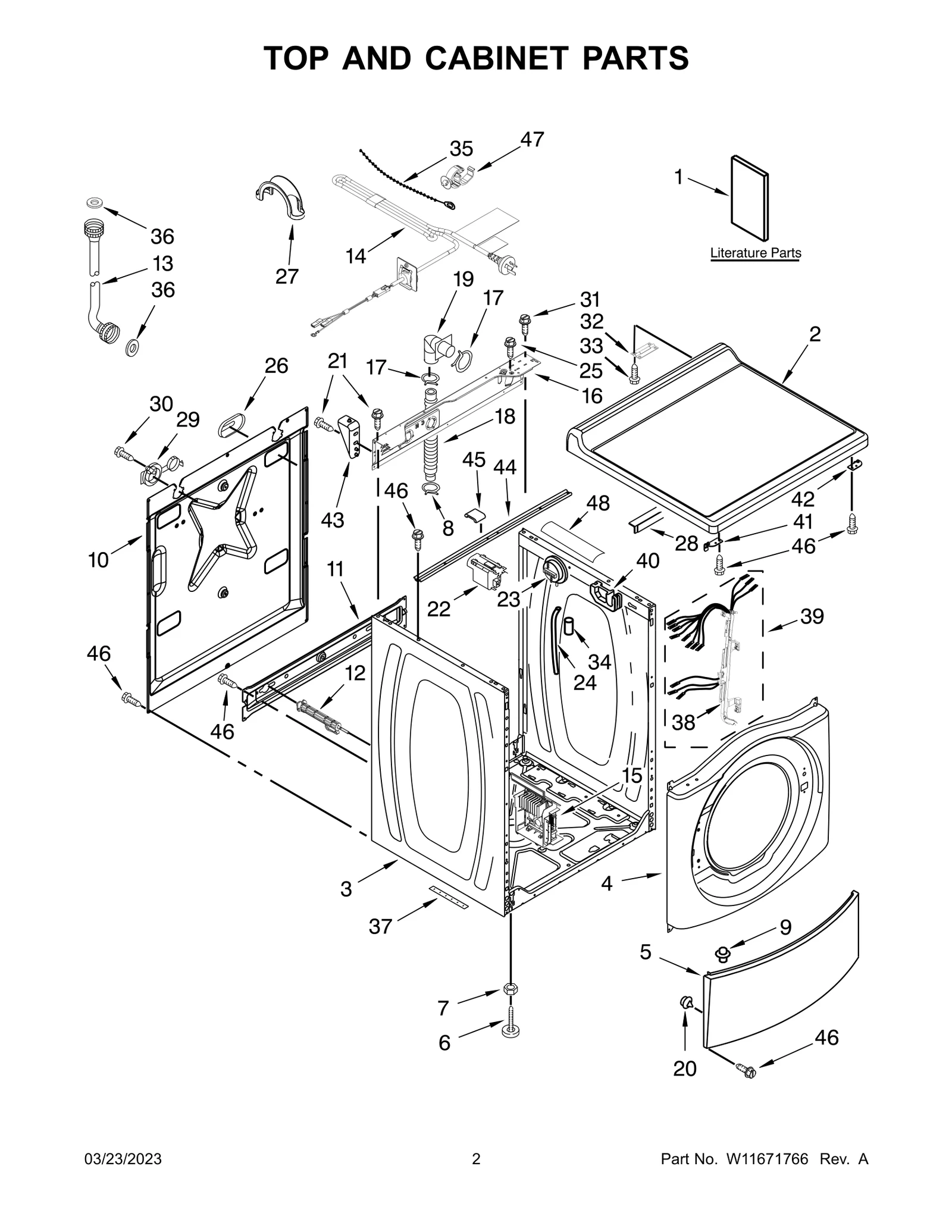 TOP AND CABINET PARTS