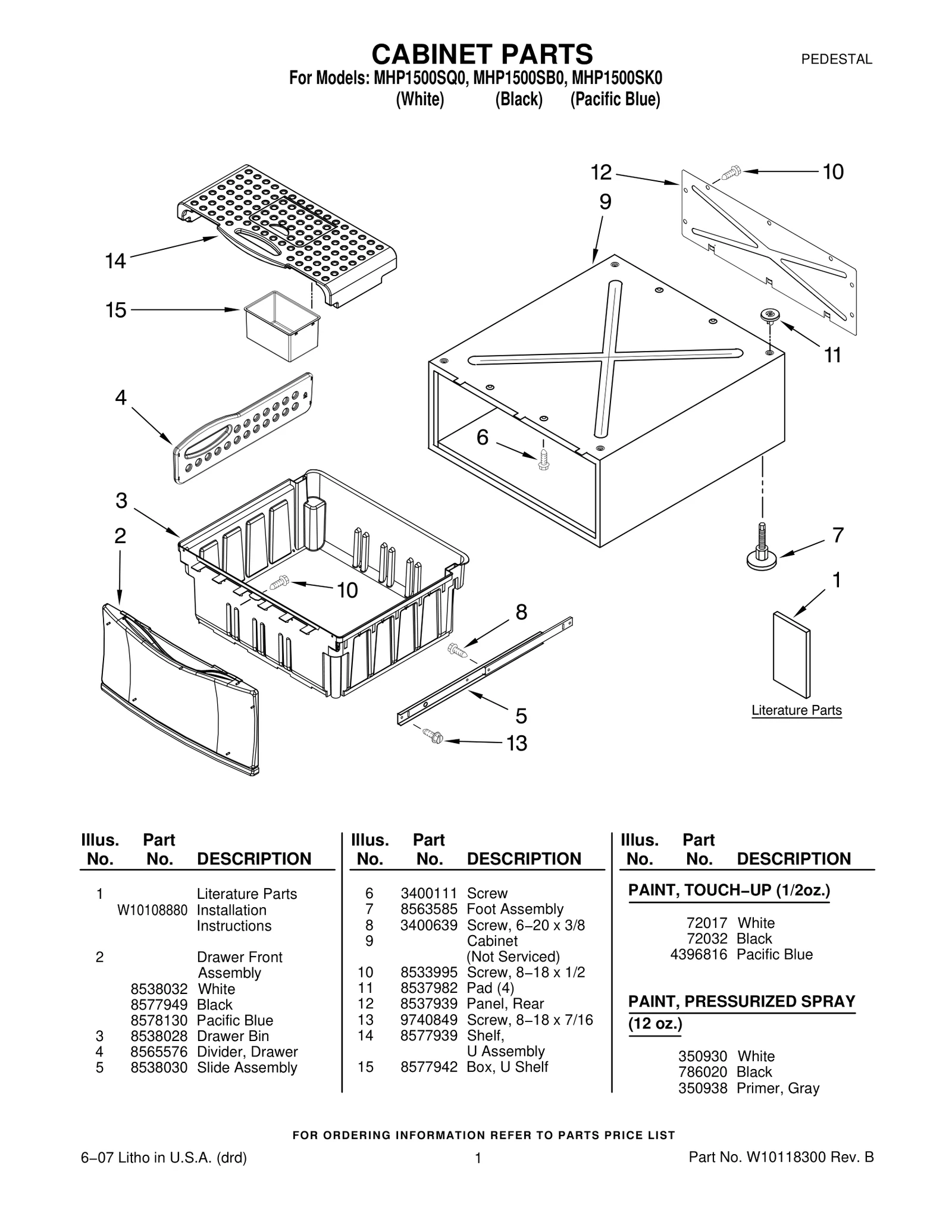 CABINET PARTS