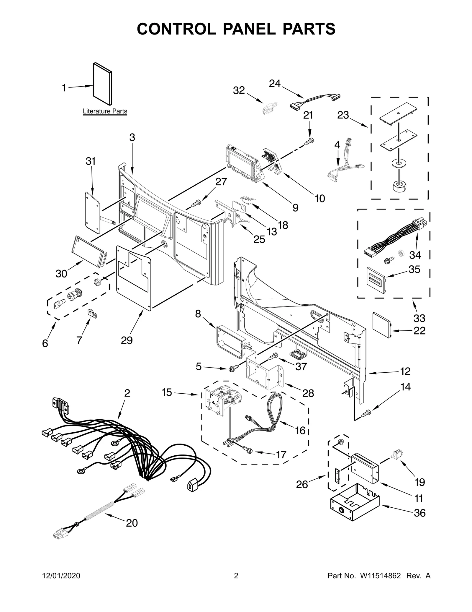 CONTROL PANEL PARTS