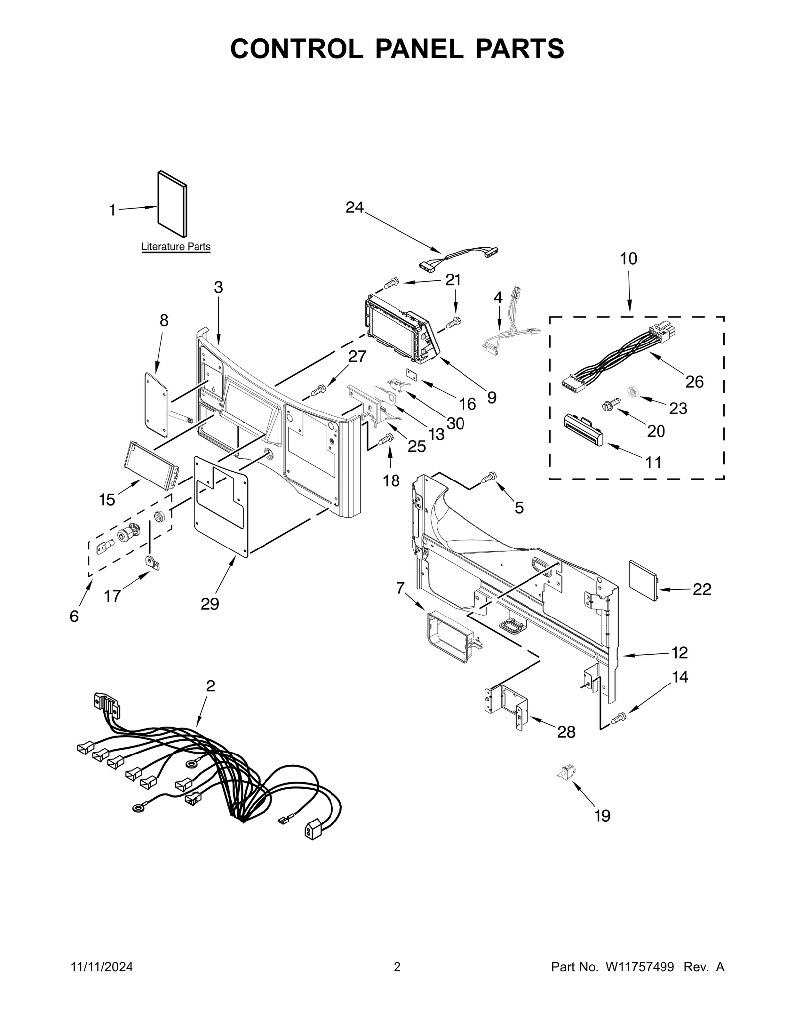 CONTROL PANEL PARTS