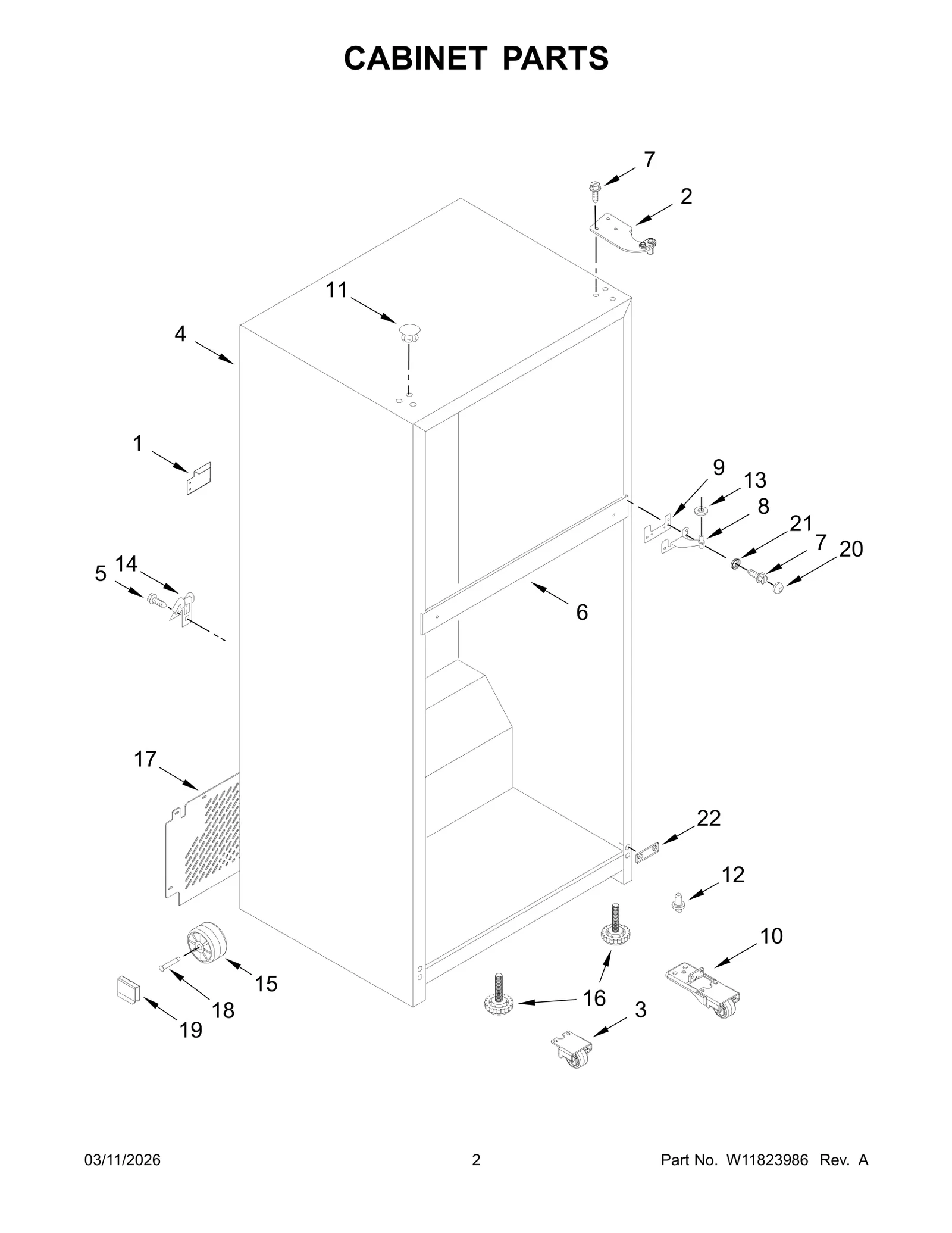 CABINET PARTS