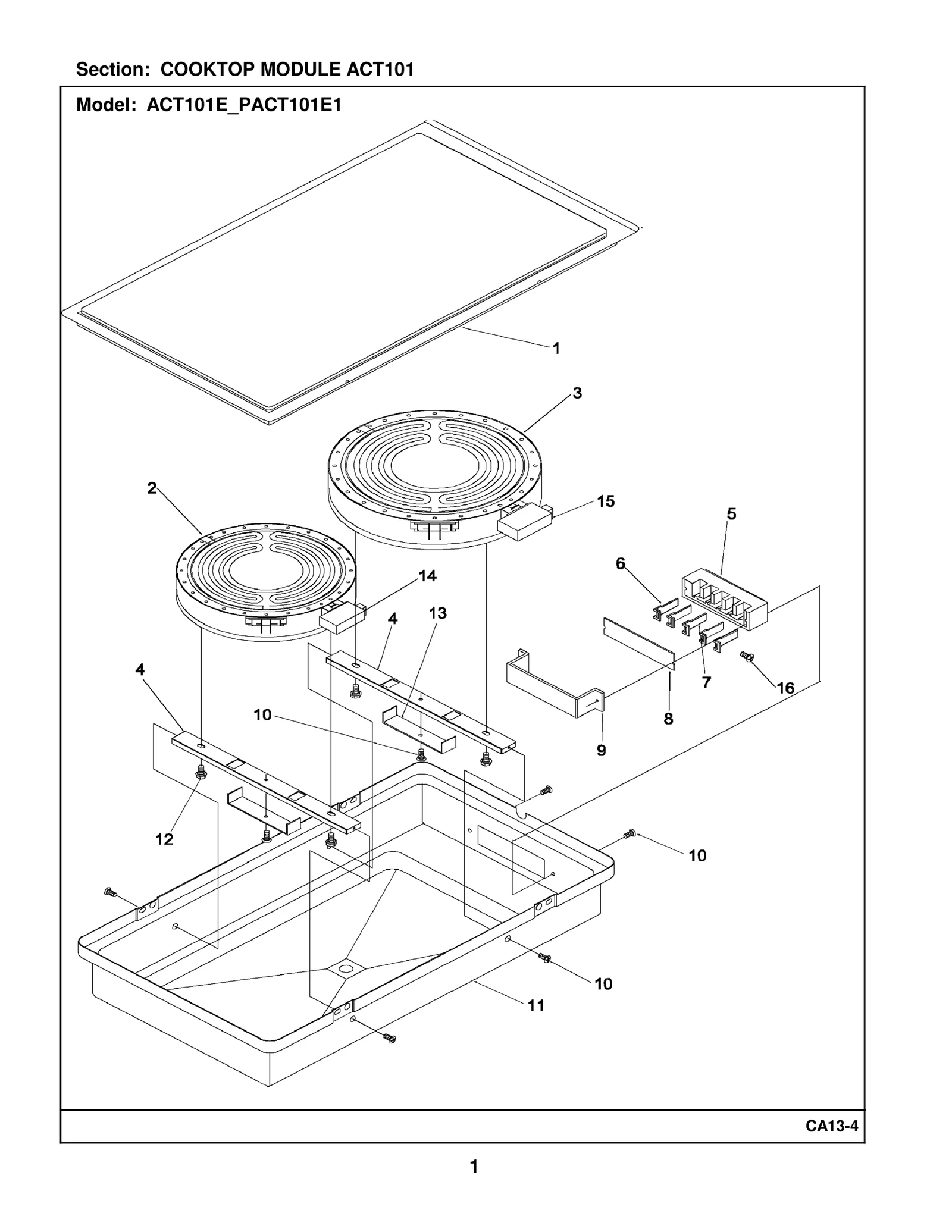 COOKTOP MODULE ACT