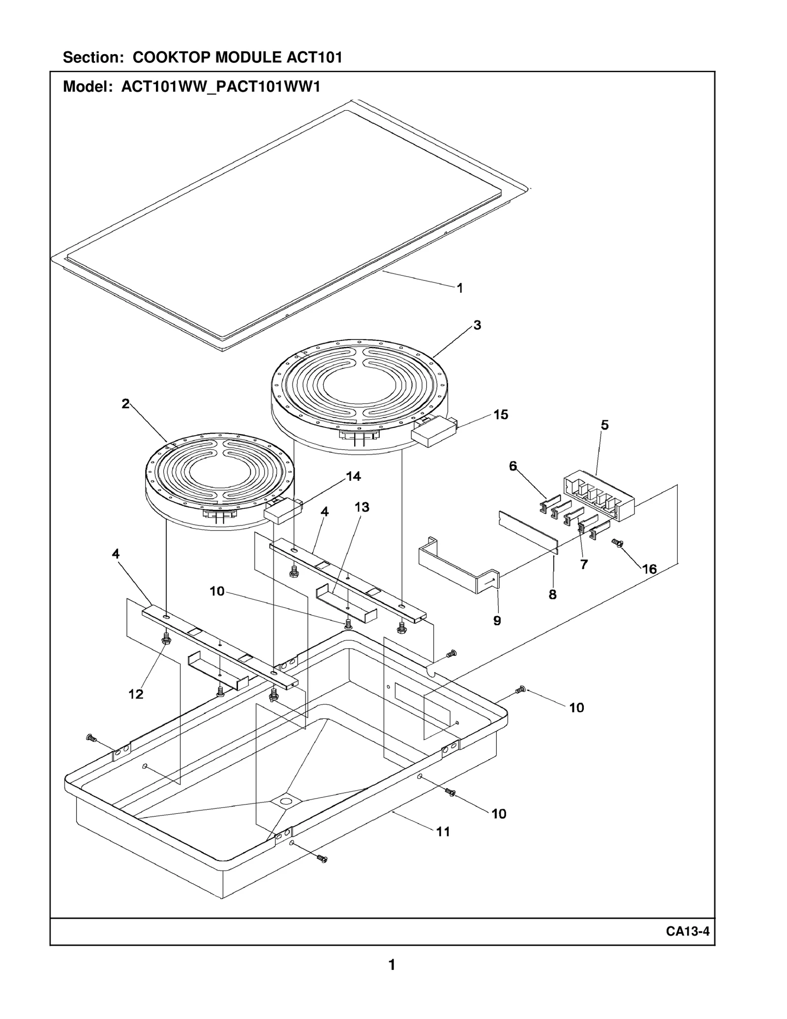 COOKTOP MODULE ACT