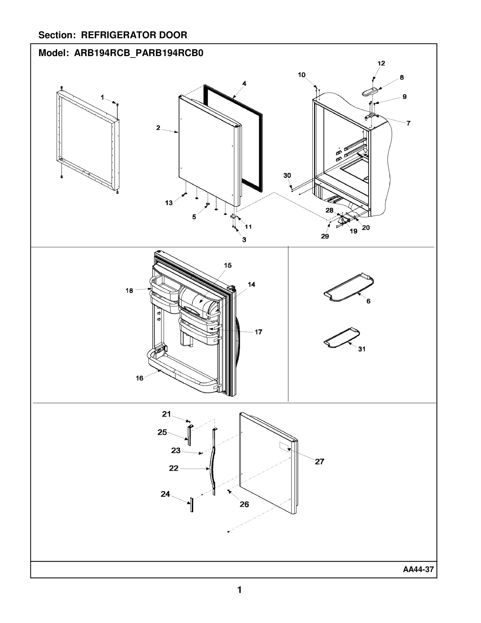REFRIGERATOR DOOR