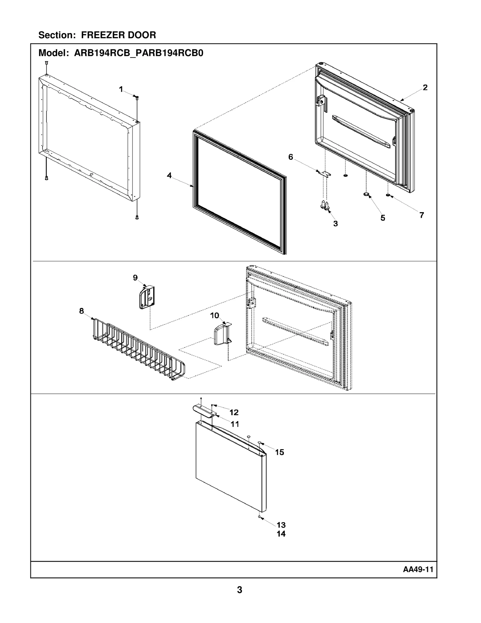 FREEZER DOOR