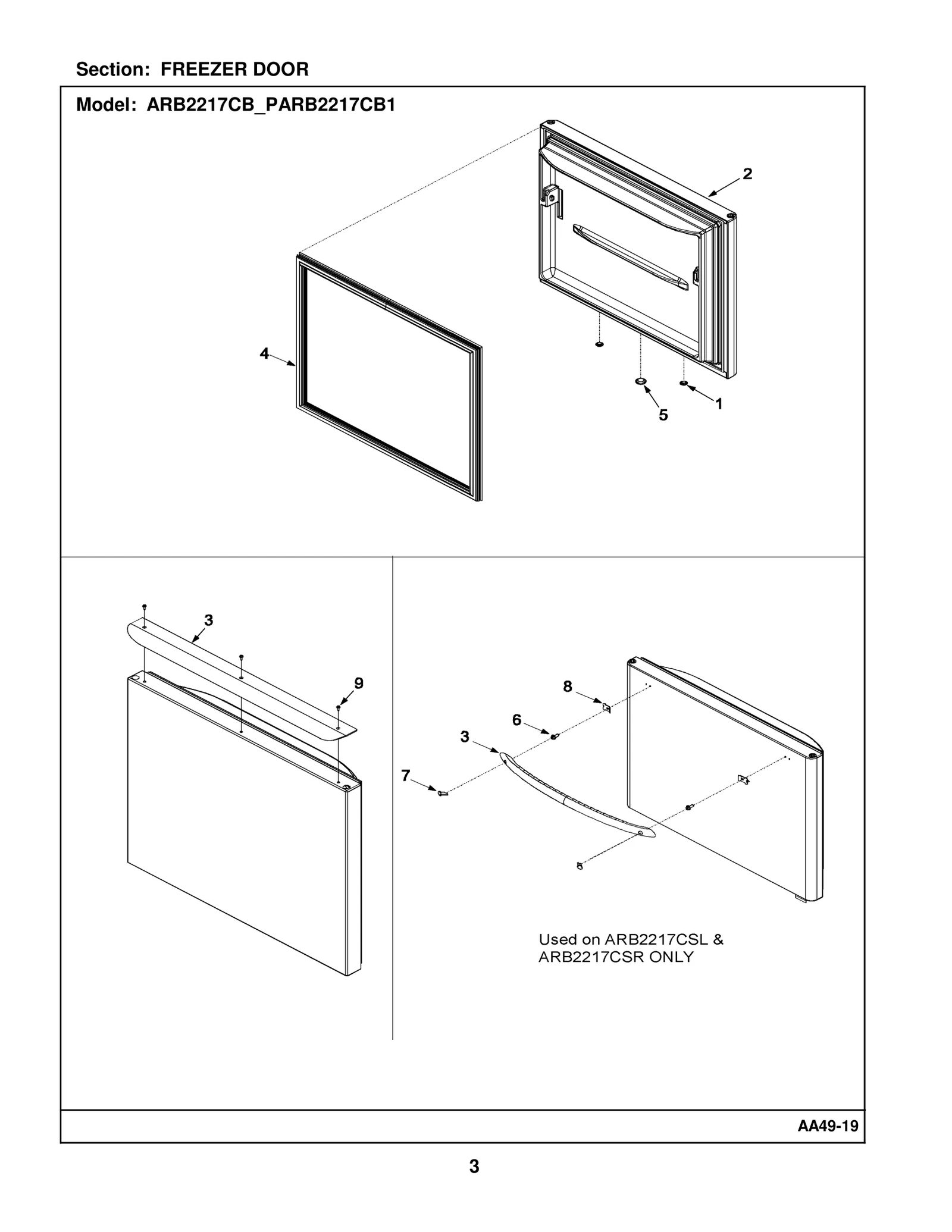 FREEZER DOOR