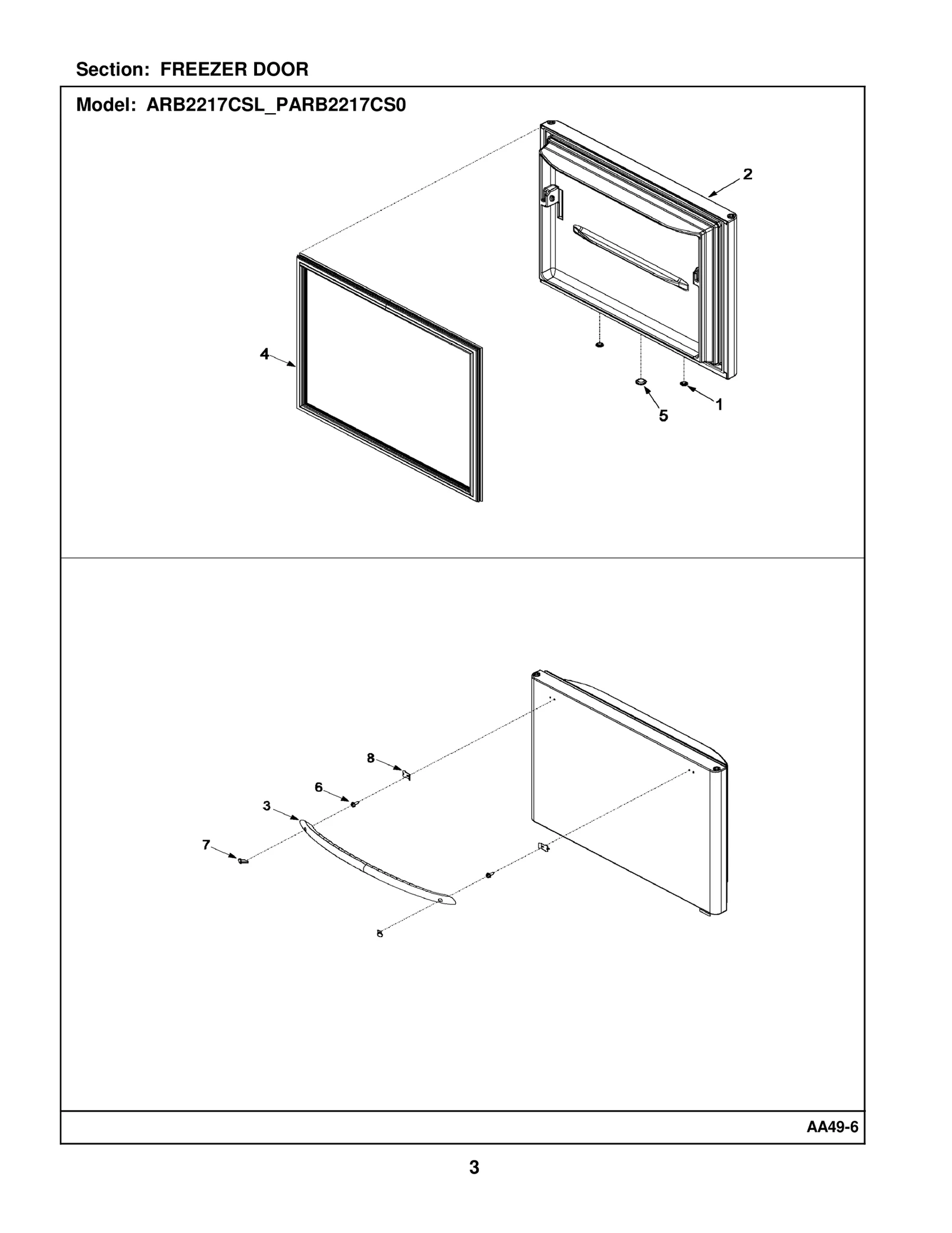 FREEZER DOOR