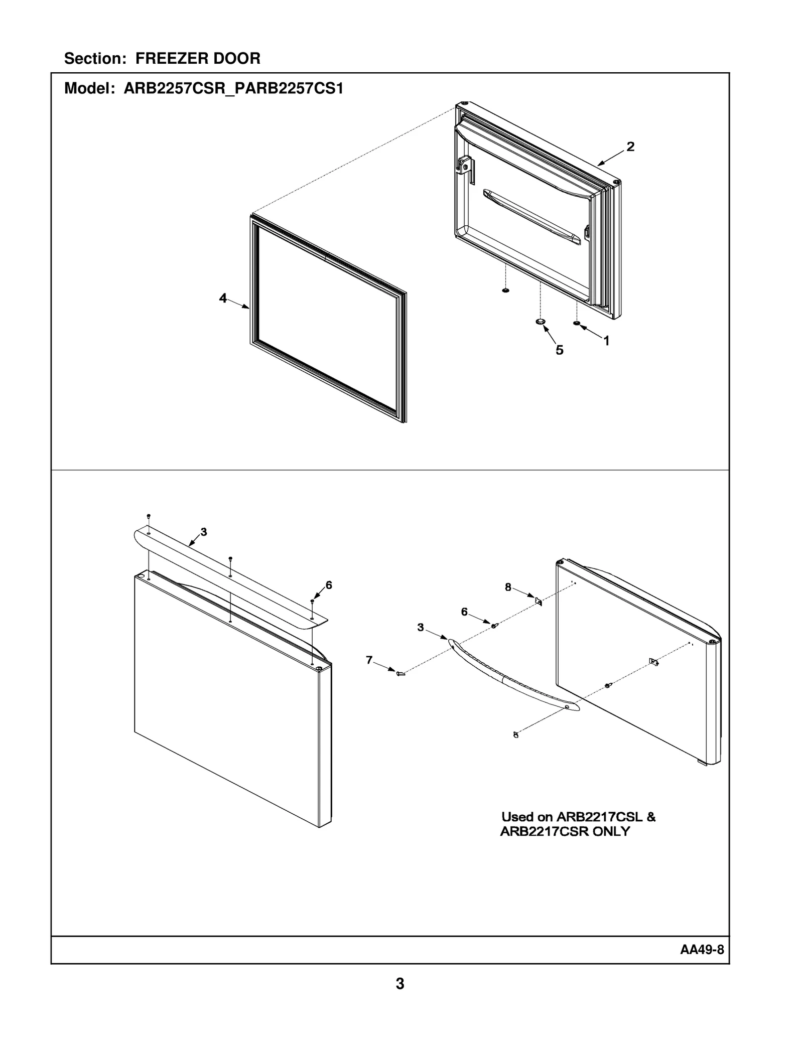 FREEZER DOOR