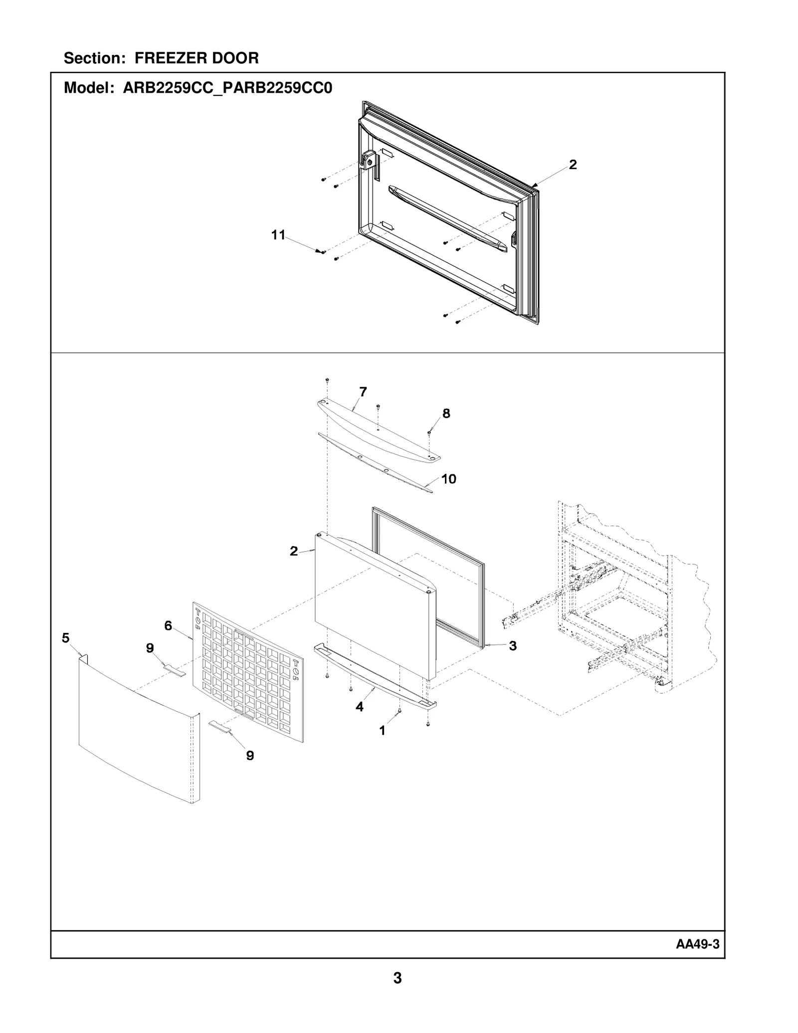 FREEZER DOOR