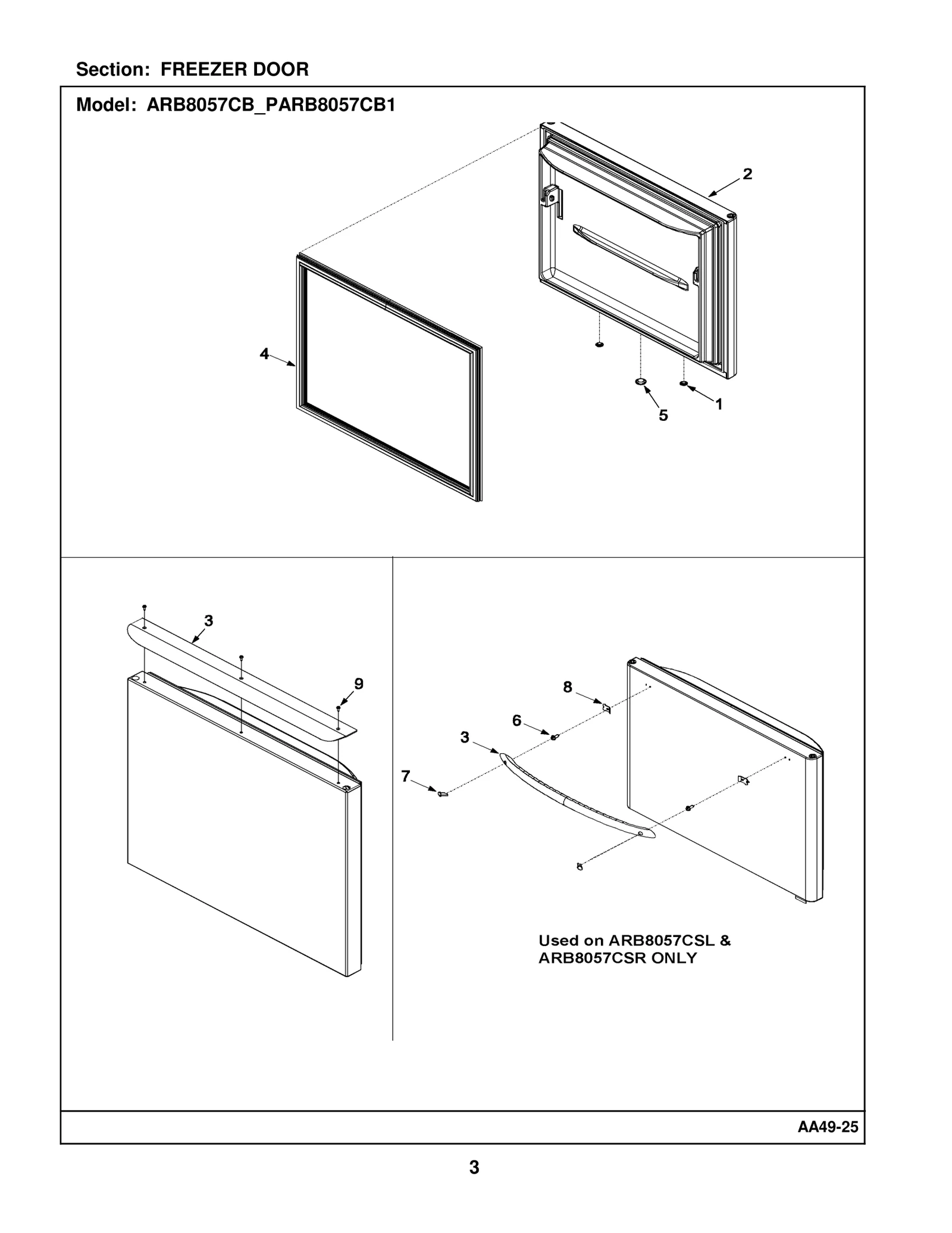 FREEZER DOOR