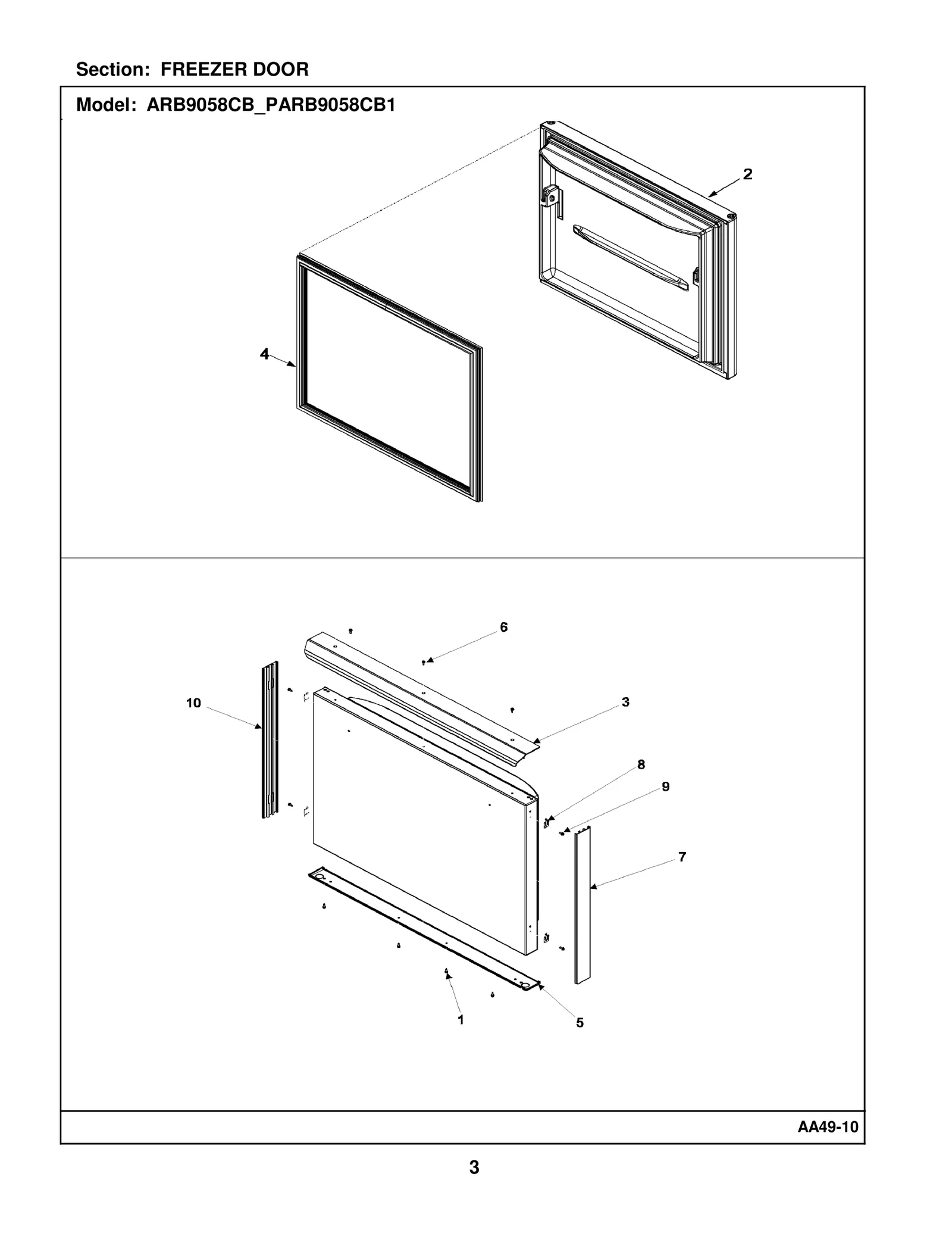 FREEZER DOOR