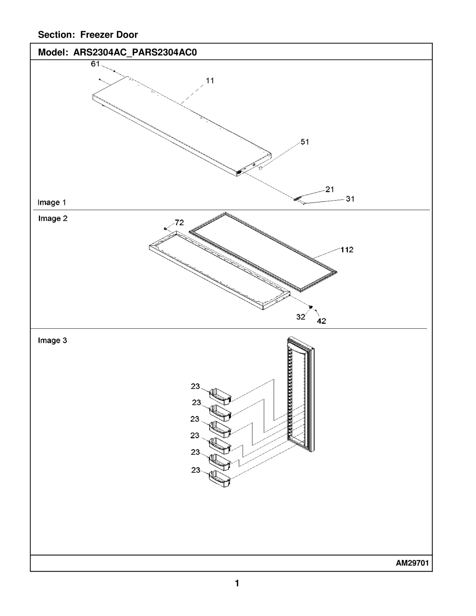 Freezer Door