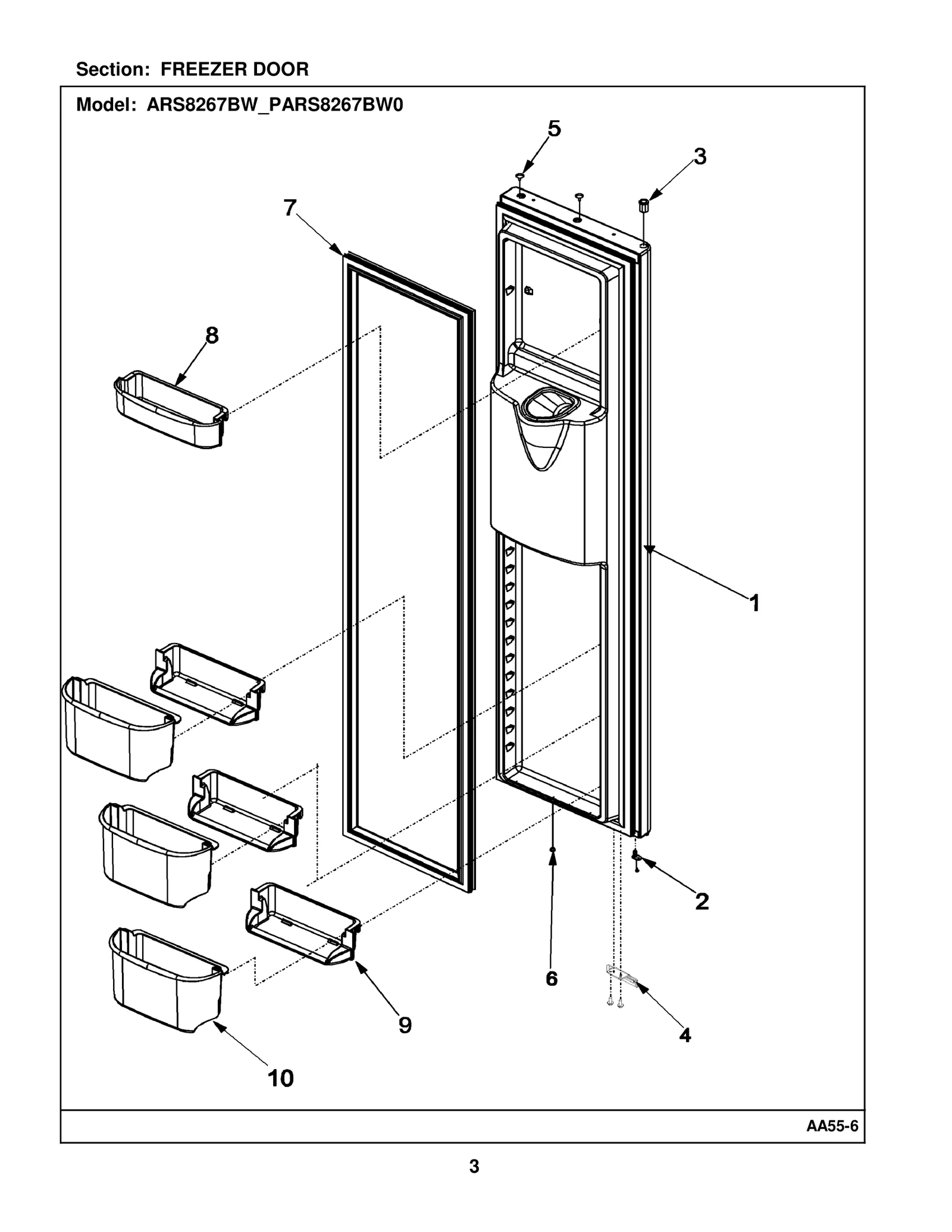 FREEZER DOOR