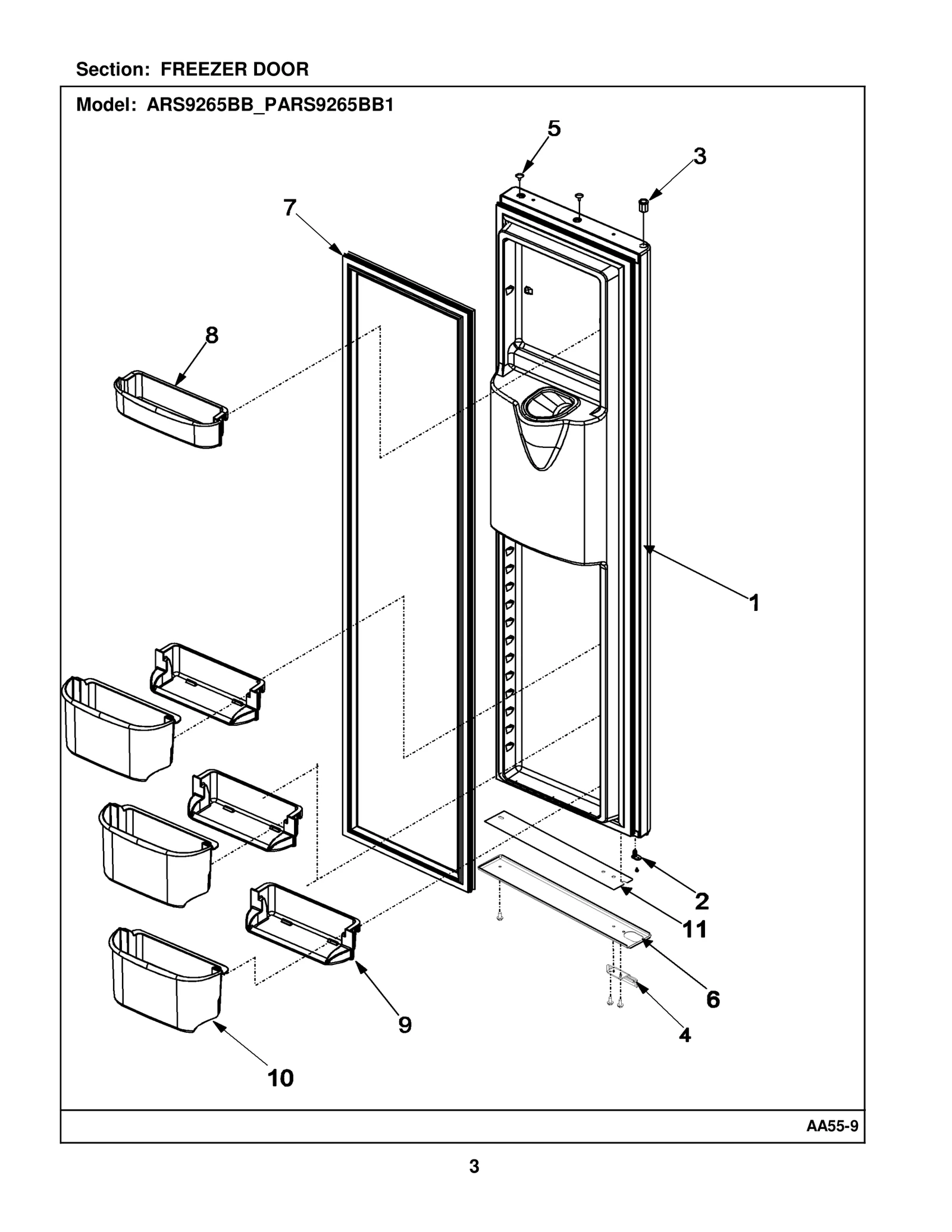 FREEZER DOOR