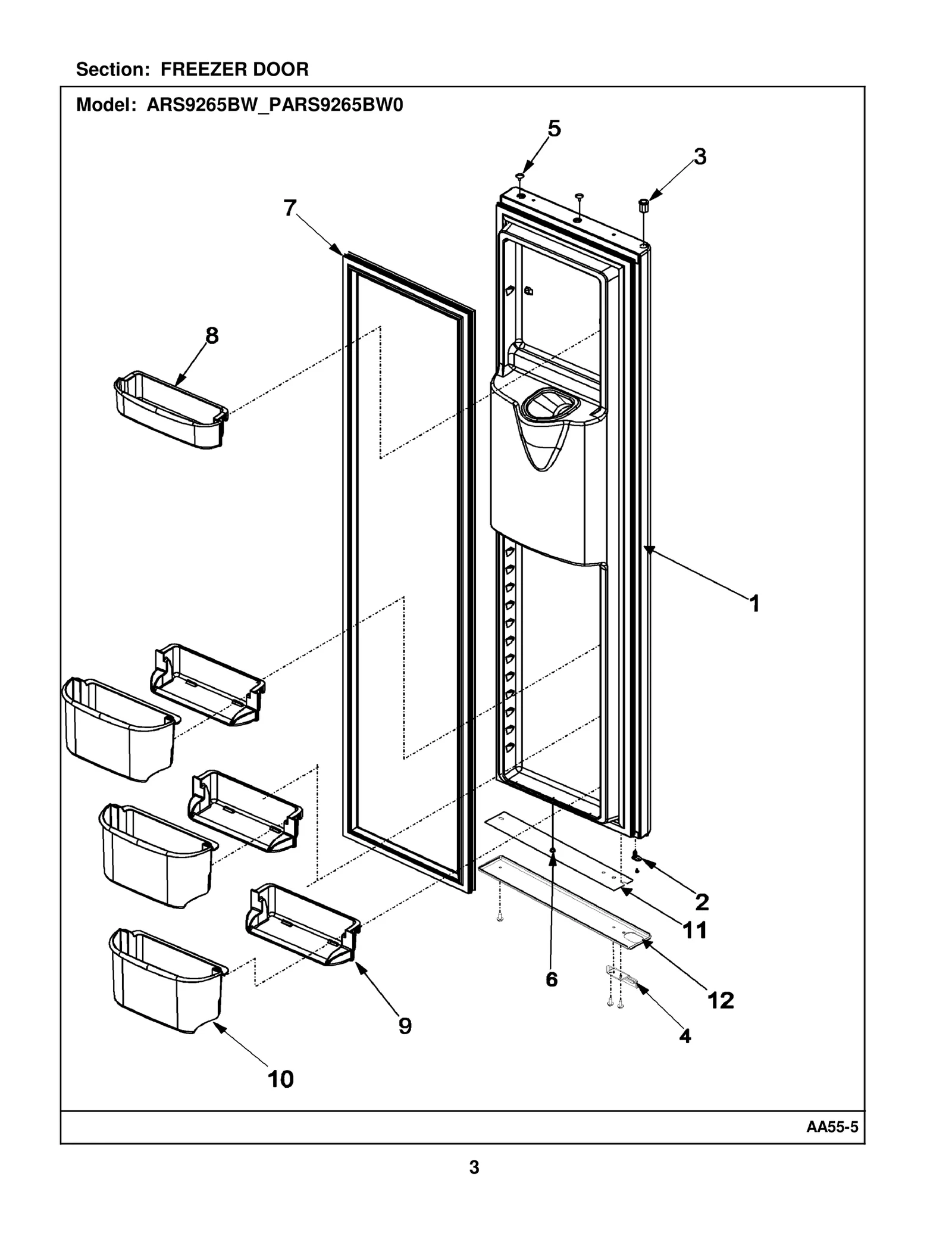 FREEZER DOOR