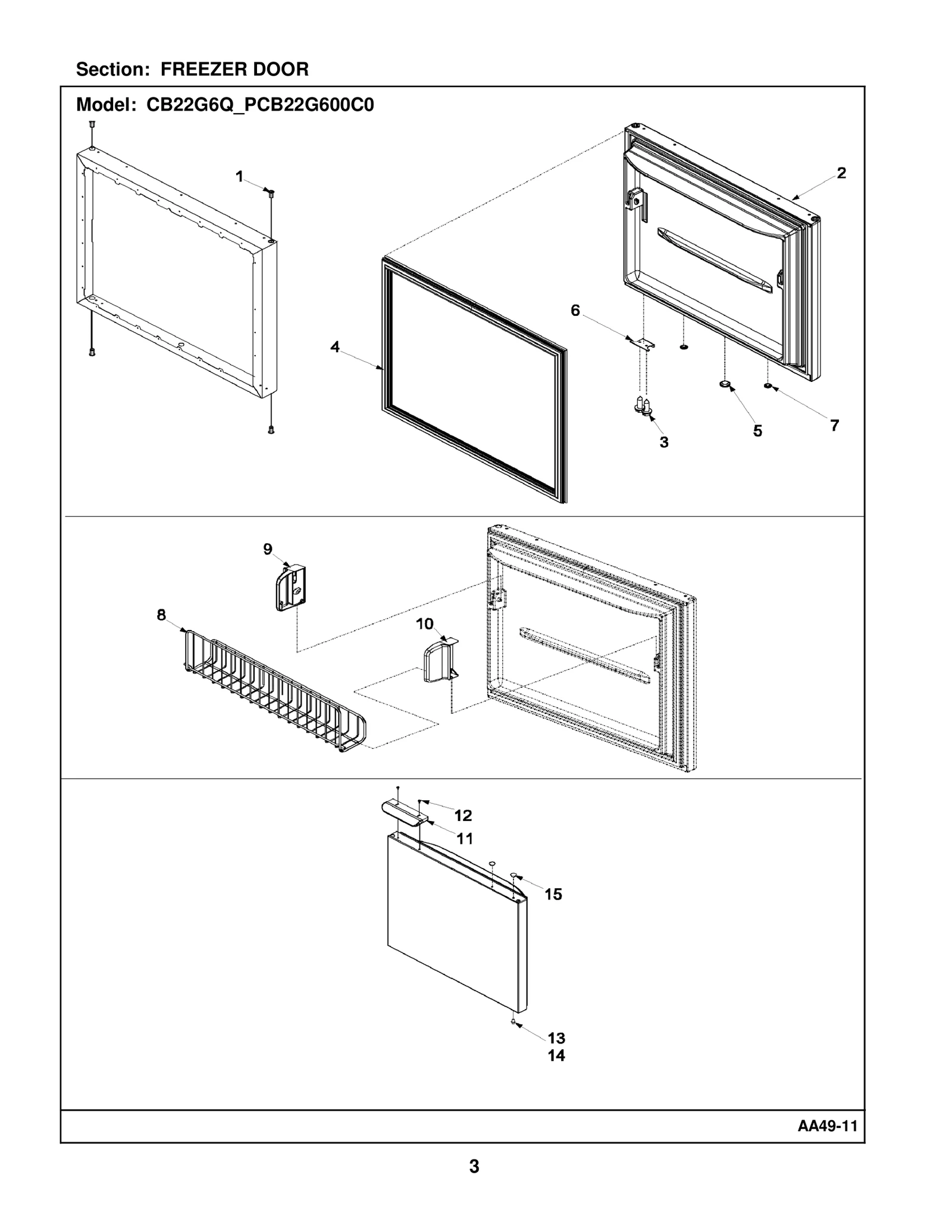 FREEZER DOOR