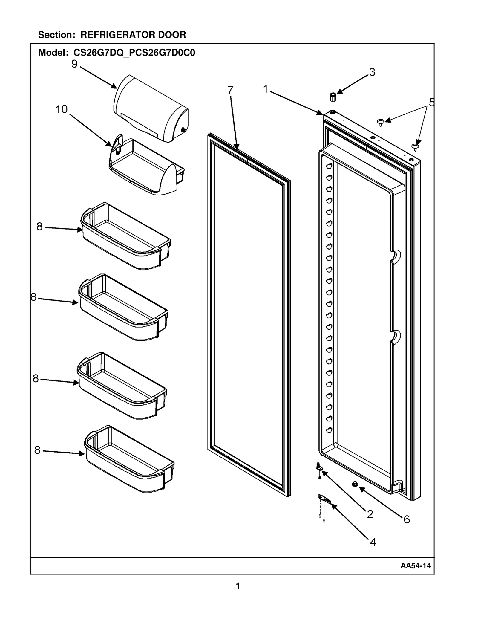 REFRIGERATOR DOOR