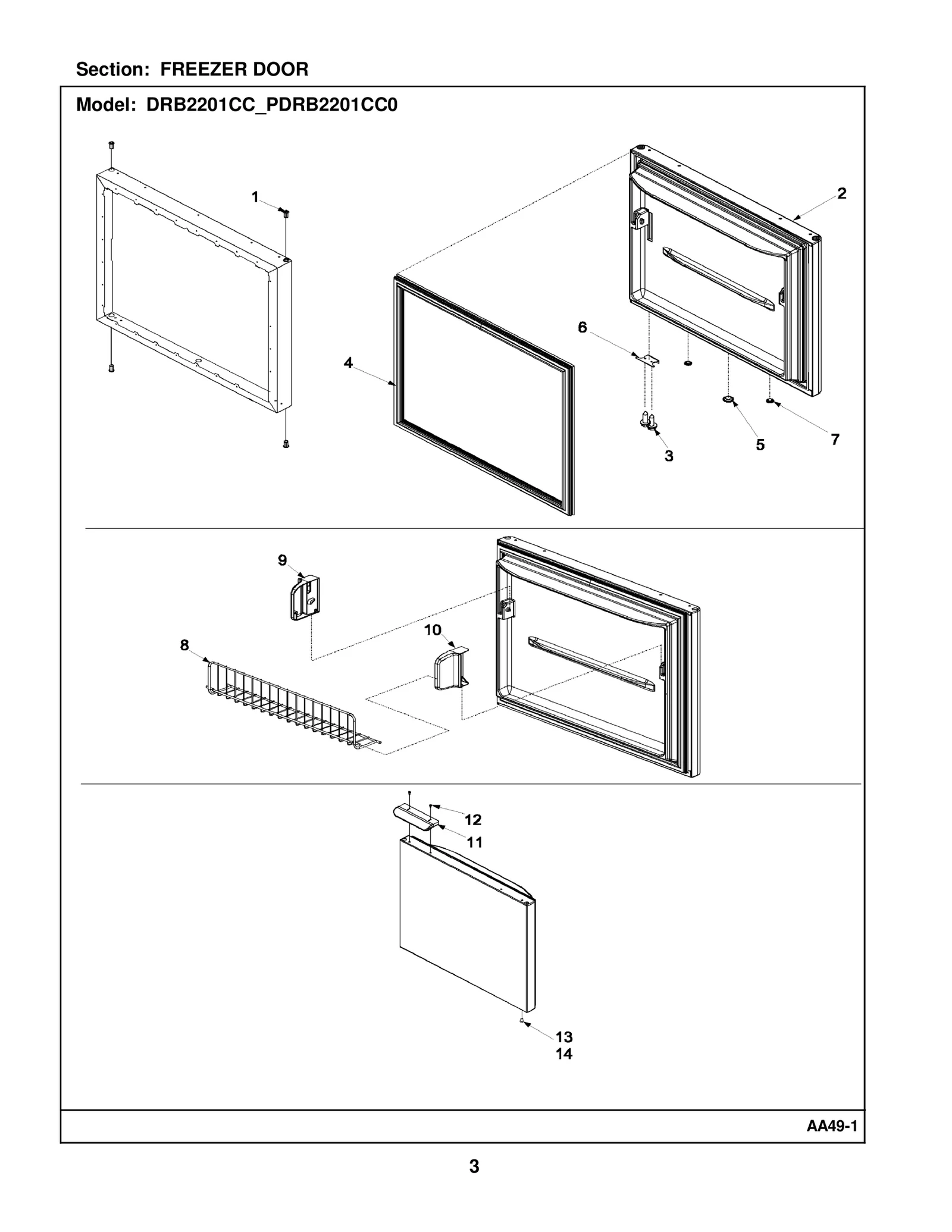 FREEZER DOOR