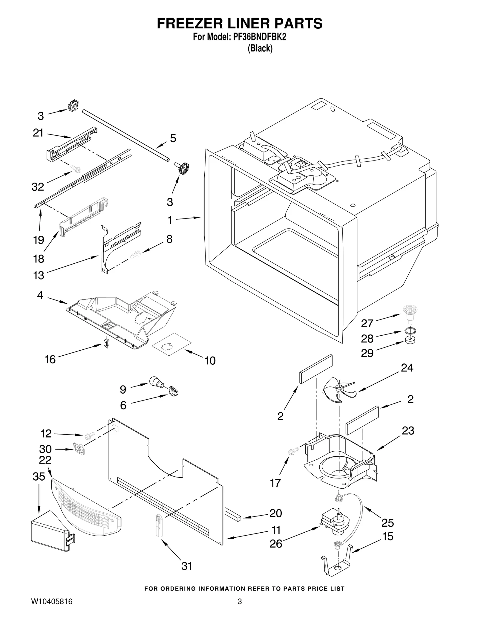FREEZER LINER PARTS