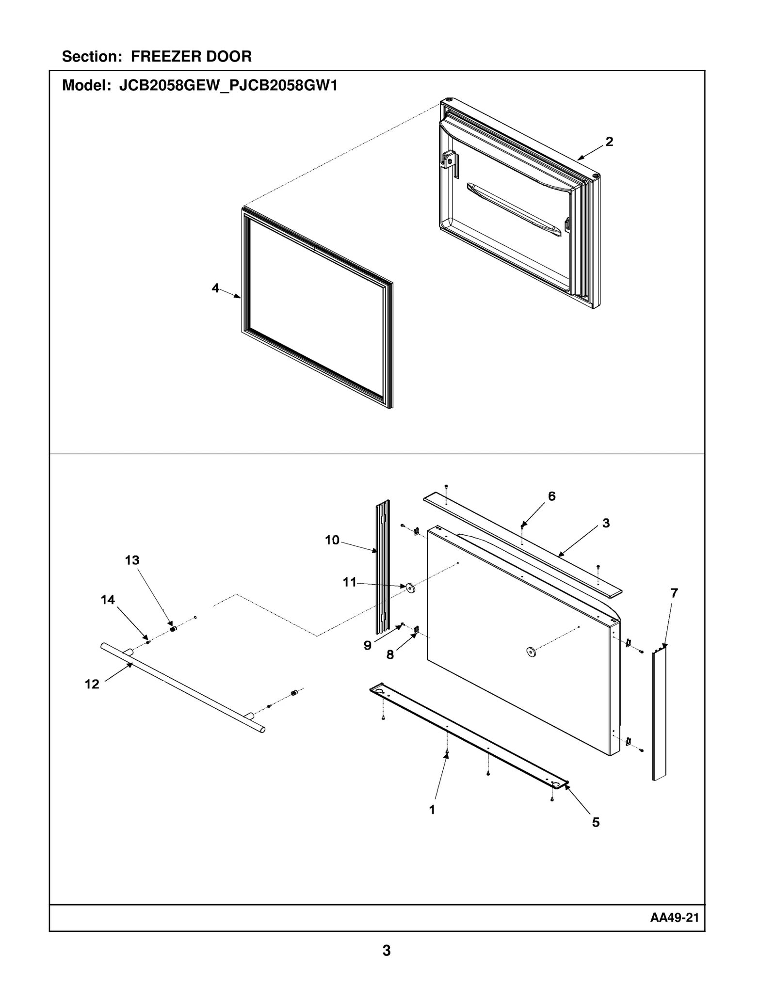 FREEZER DOOR