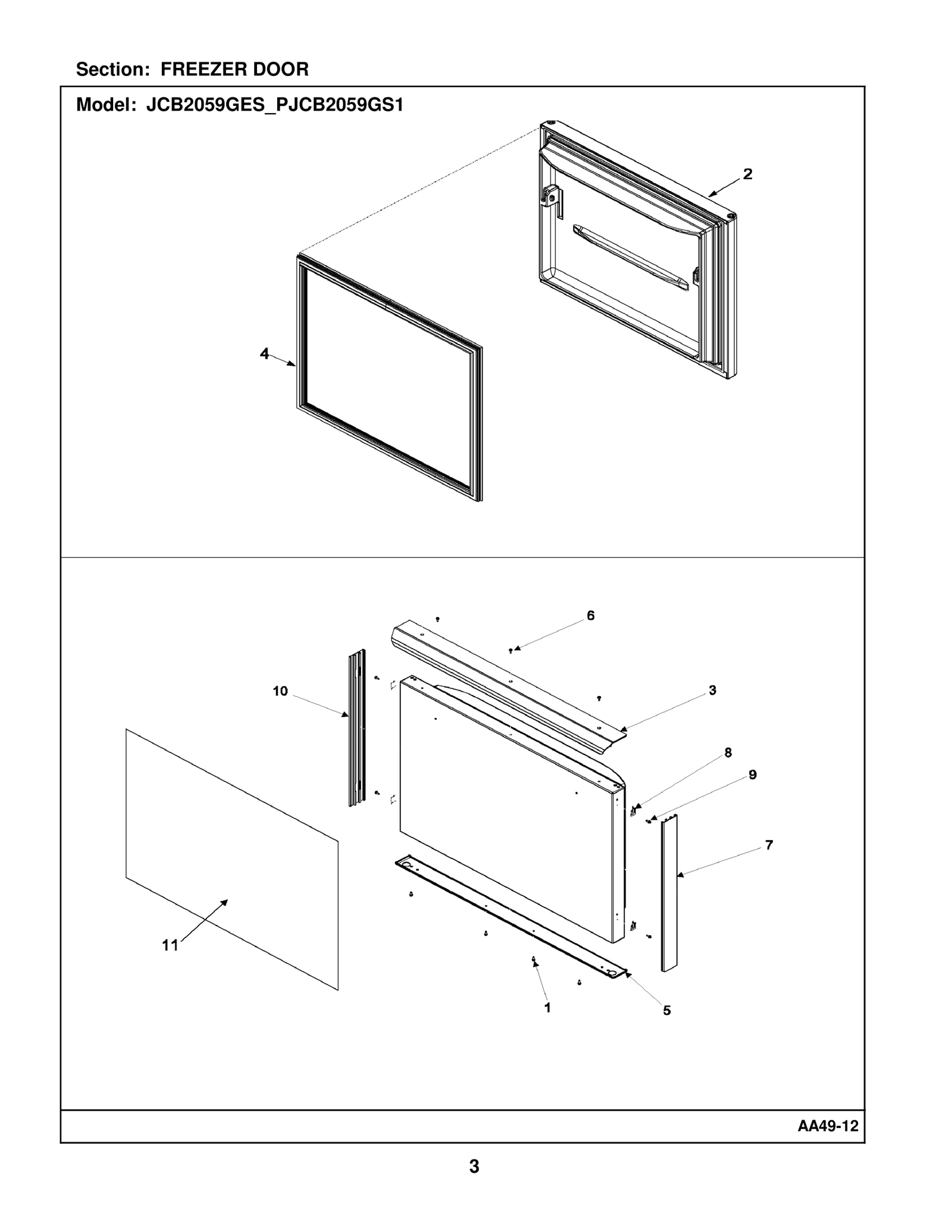 FREEZER DOOR
